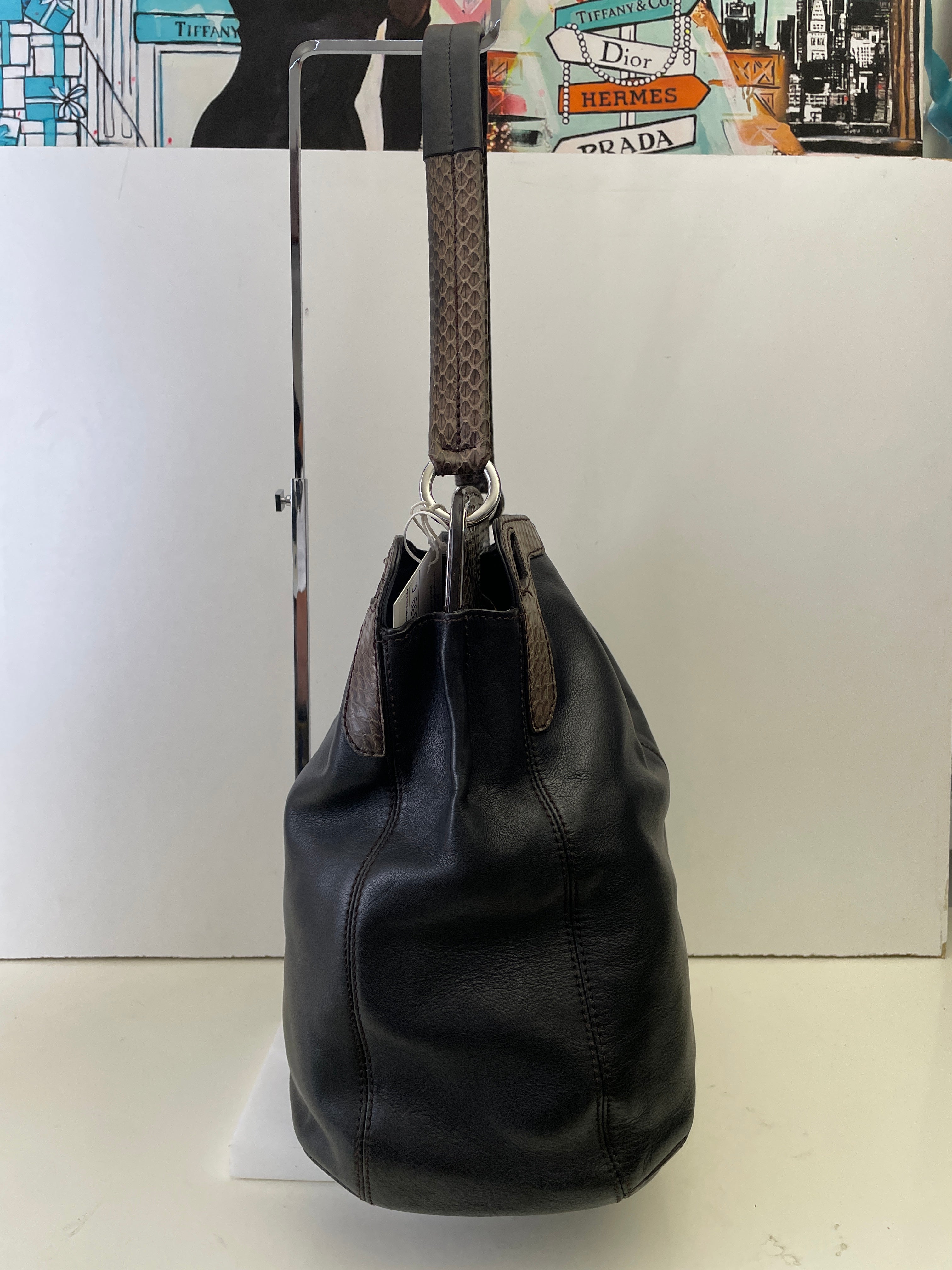 Cartier Marcello Bislunga Pelle Nera Con Tracolla