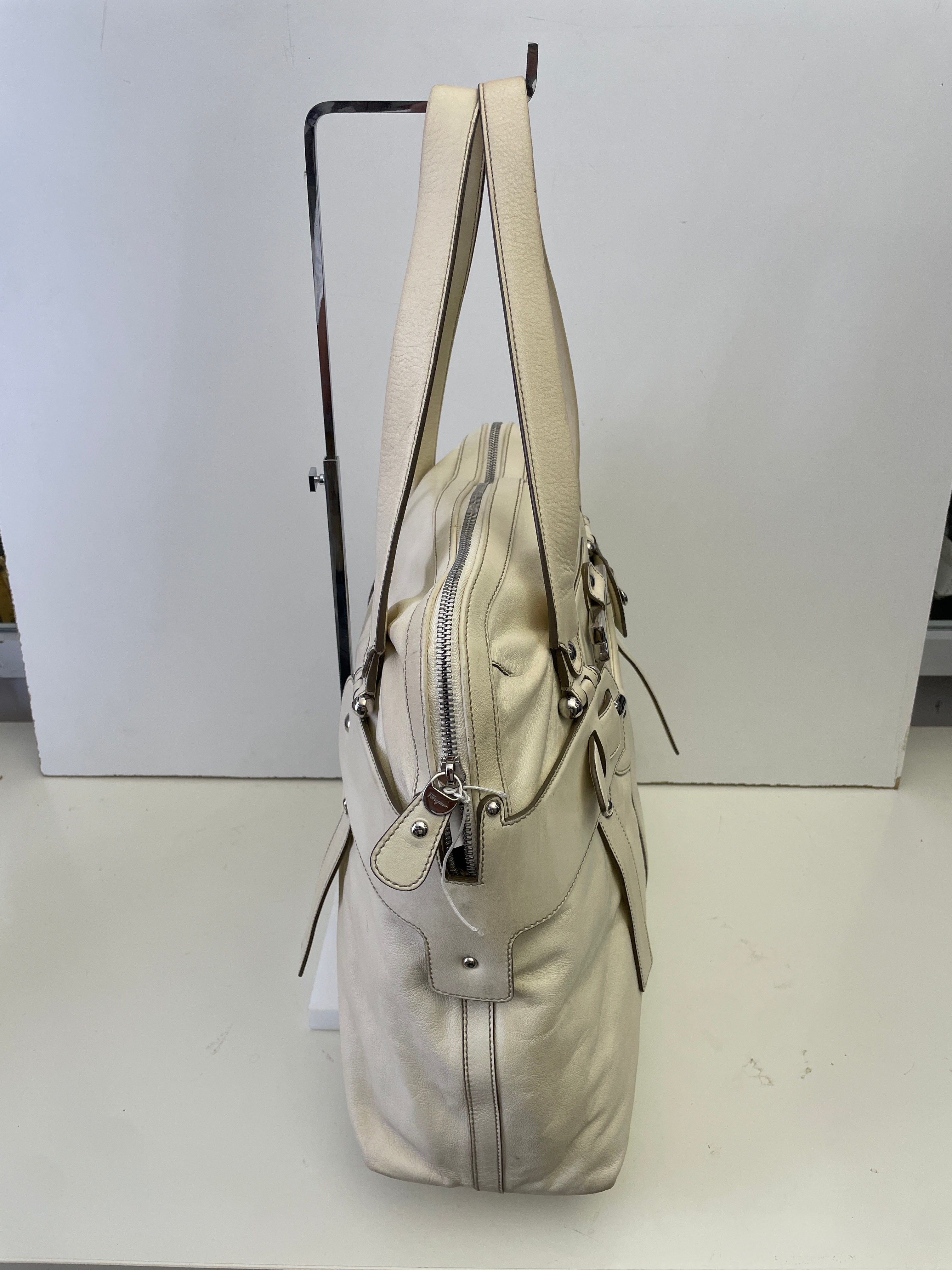 Ferragamo - Borsa A Spalla Pelle Bianca