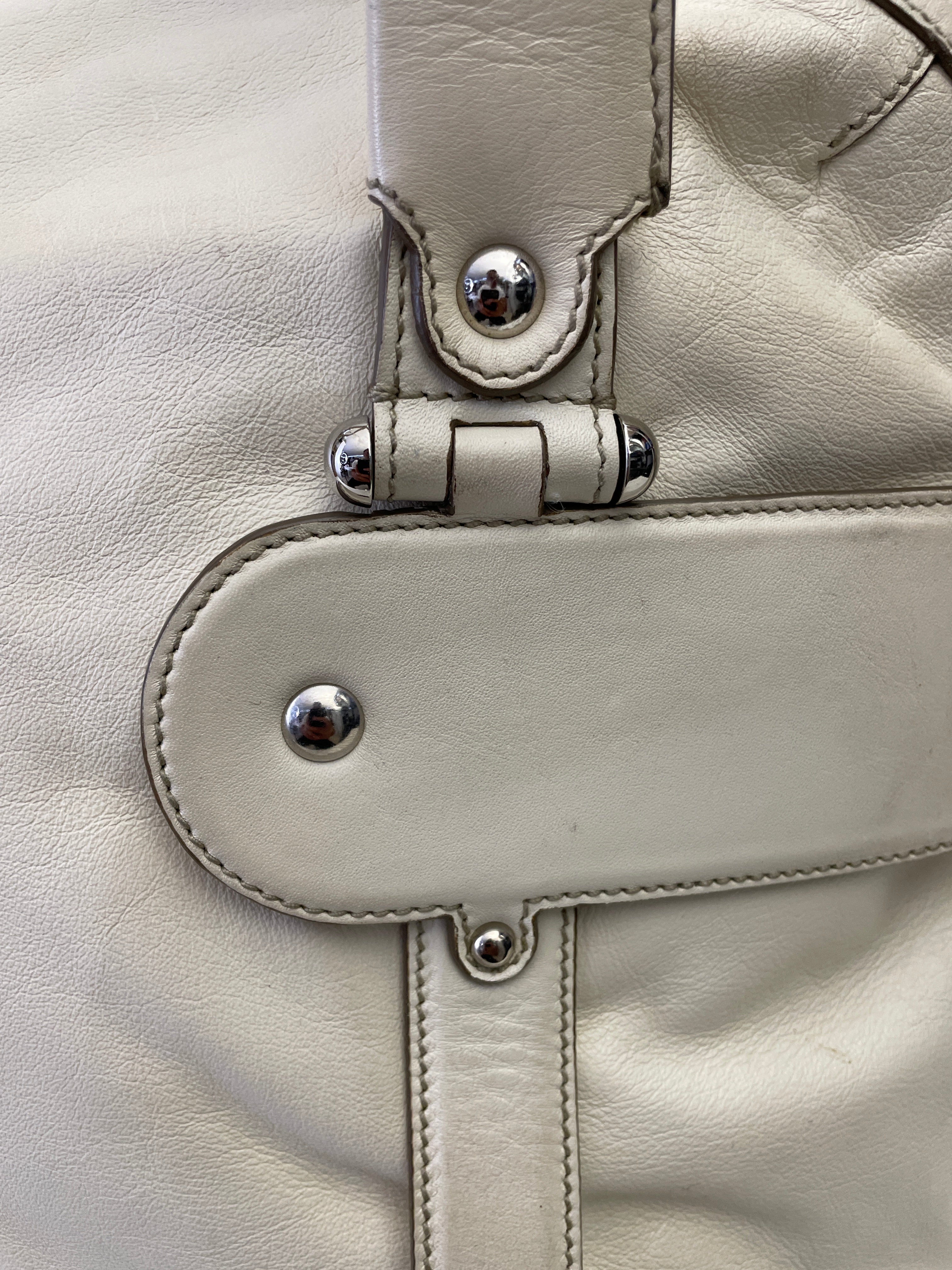 Ferragamo - Borsa A Spalla Pelle Bianca