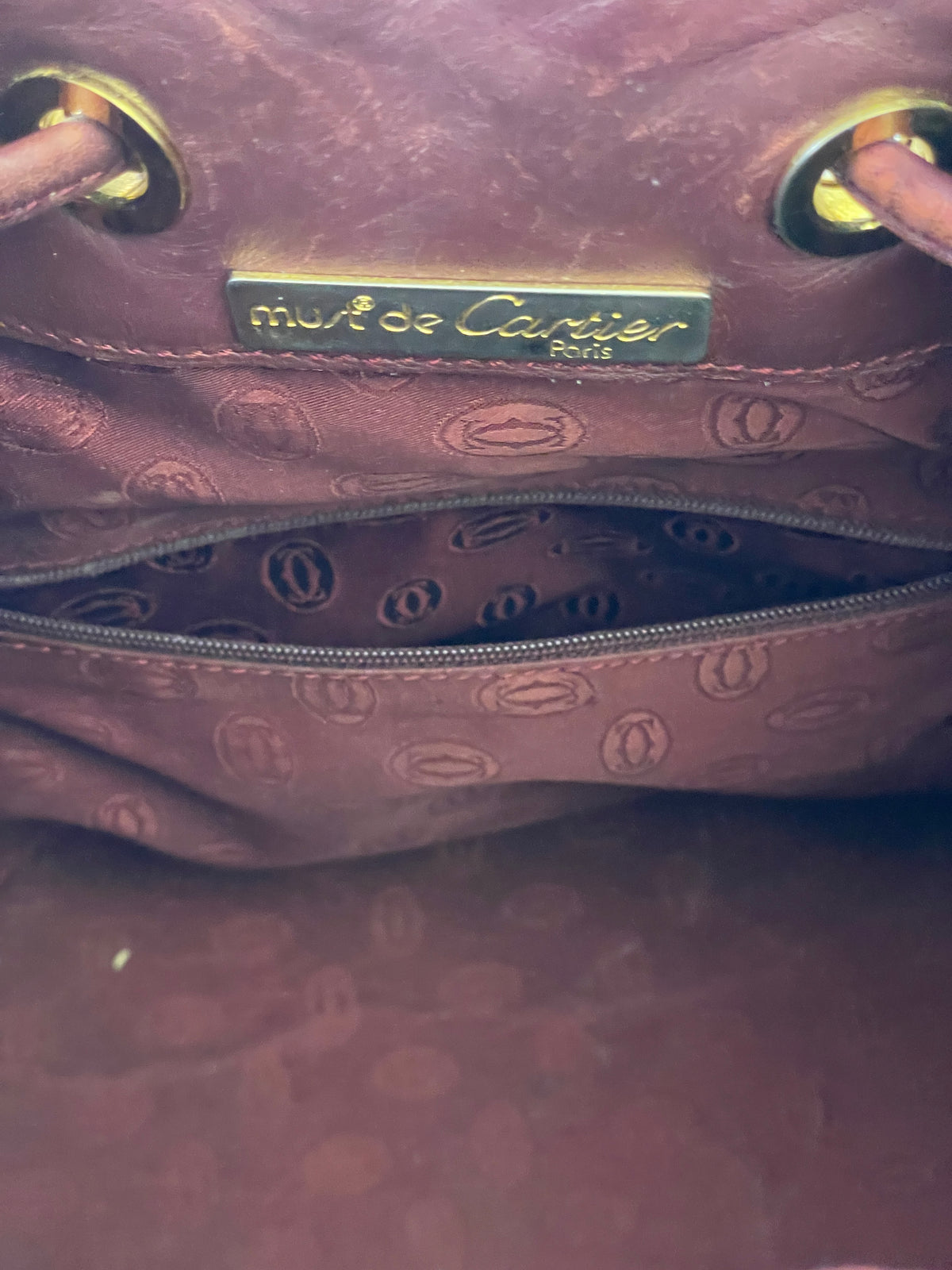 Cartier - Secchiello espandibile bordeaux scuro