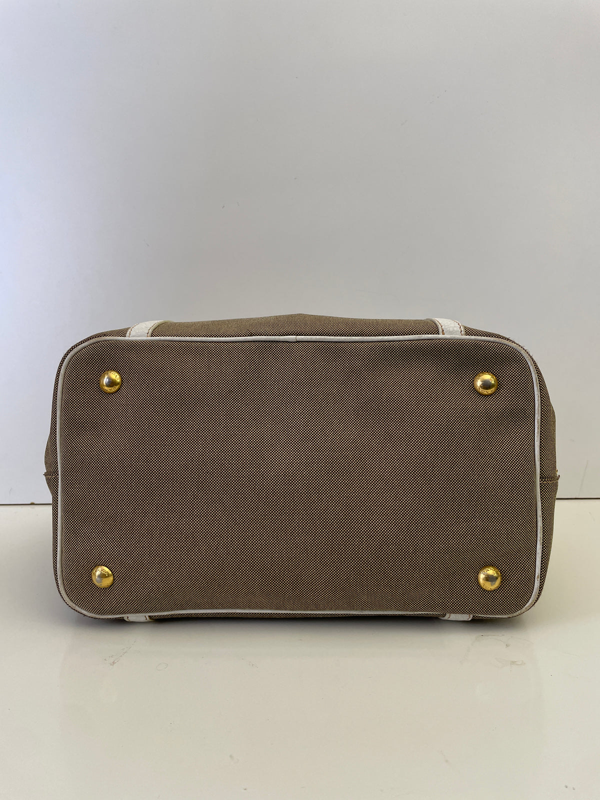 Prada - Tote/Mini Shopper Logo Jacquard Beige/Avorio con Tracolla