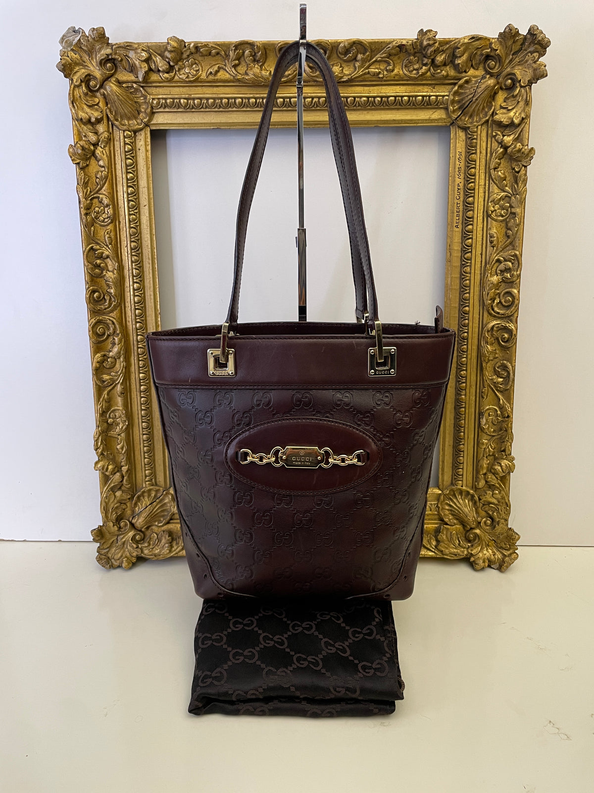 Gucci - Secchiello Guccissimo Punch In Pelle Bordeaux