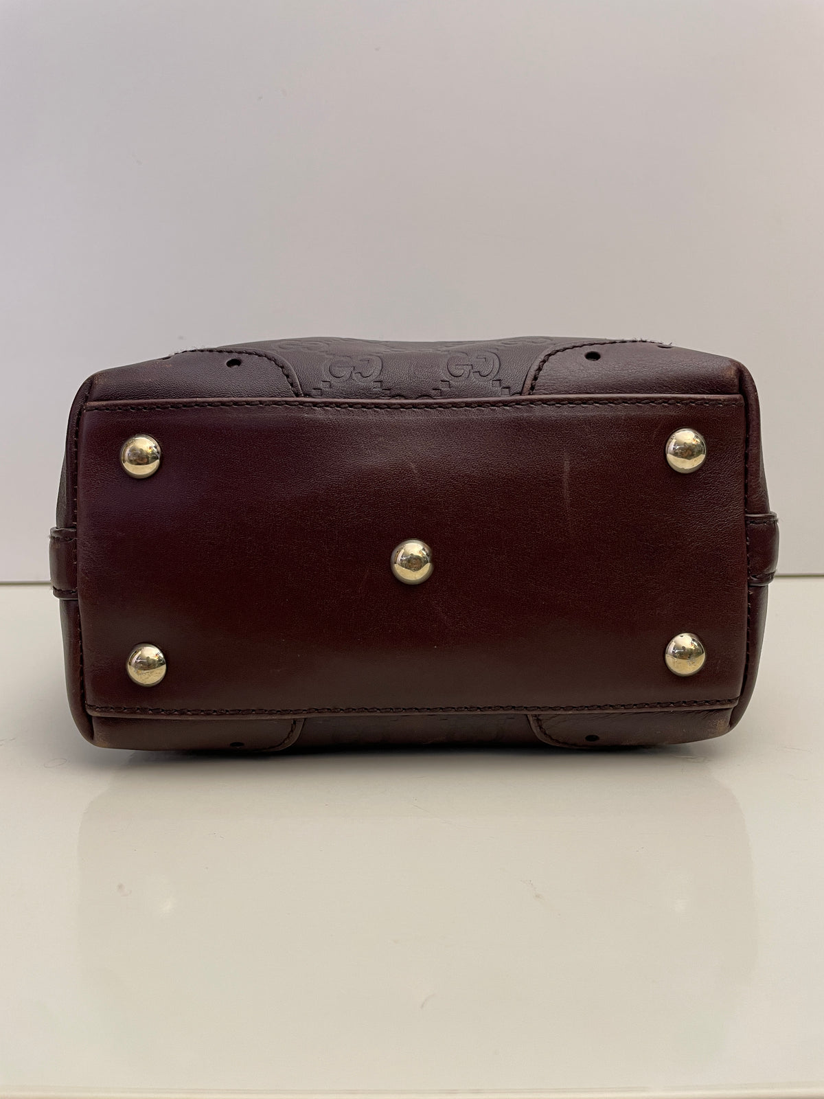 Gucci - Secchiello Guccissimo Punch In Pelle Bordeaux