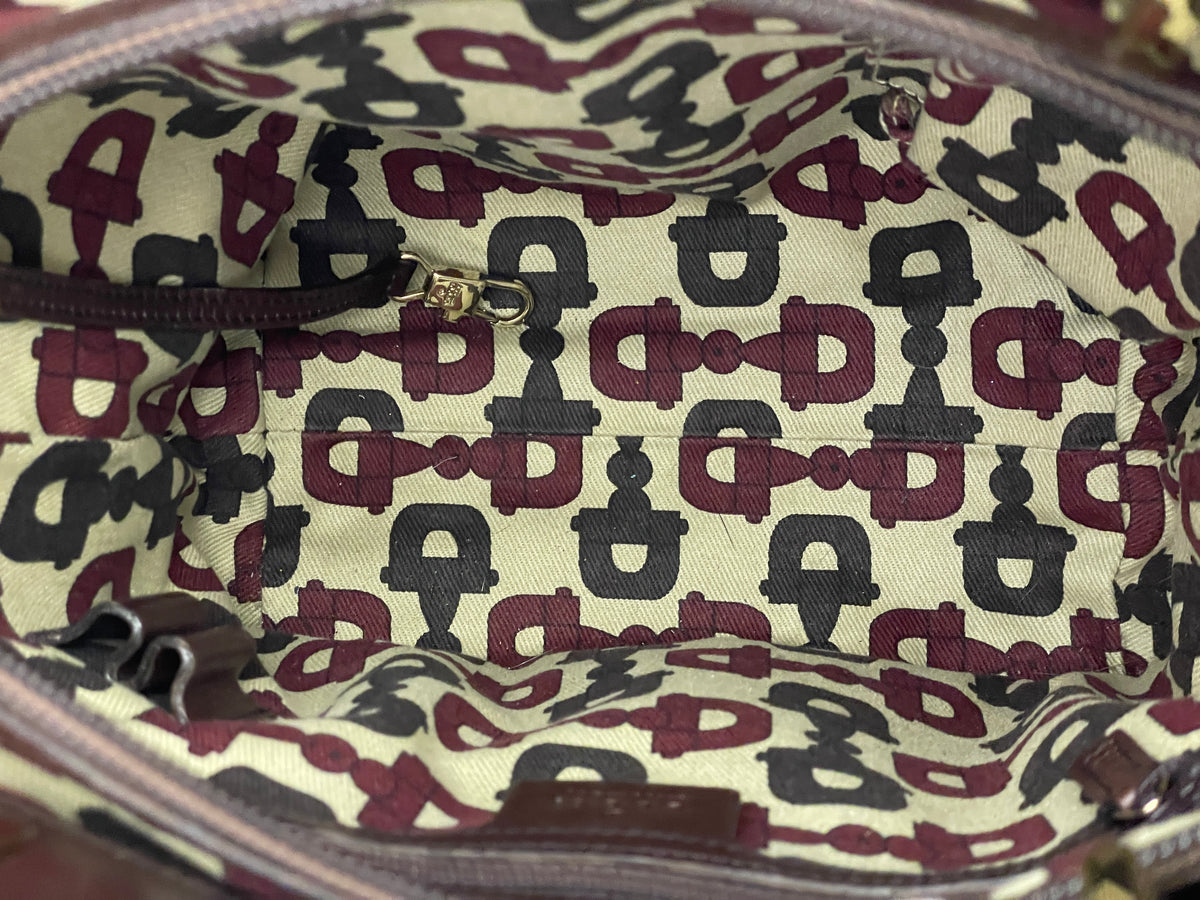 Gucci - Secchiello Guccissimo Punch In Pelle Bordeaux