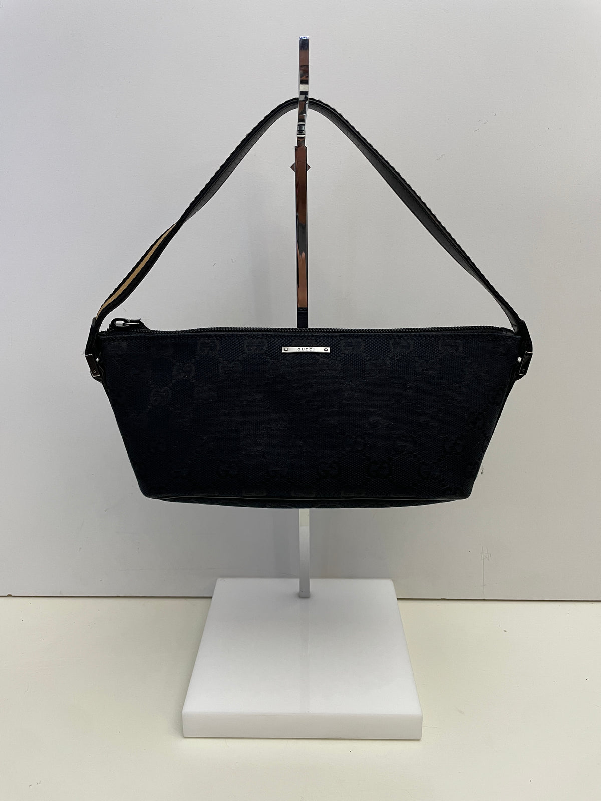 Gucci - Borsa Boat Tessuto Nero Gg Supreme
