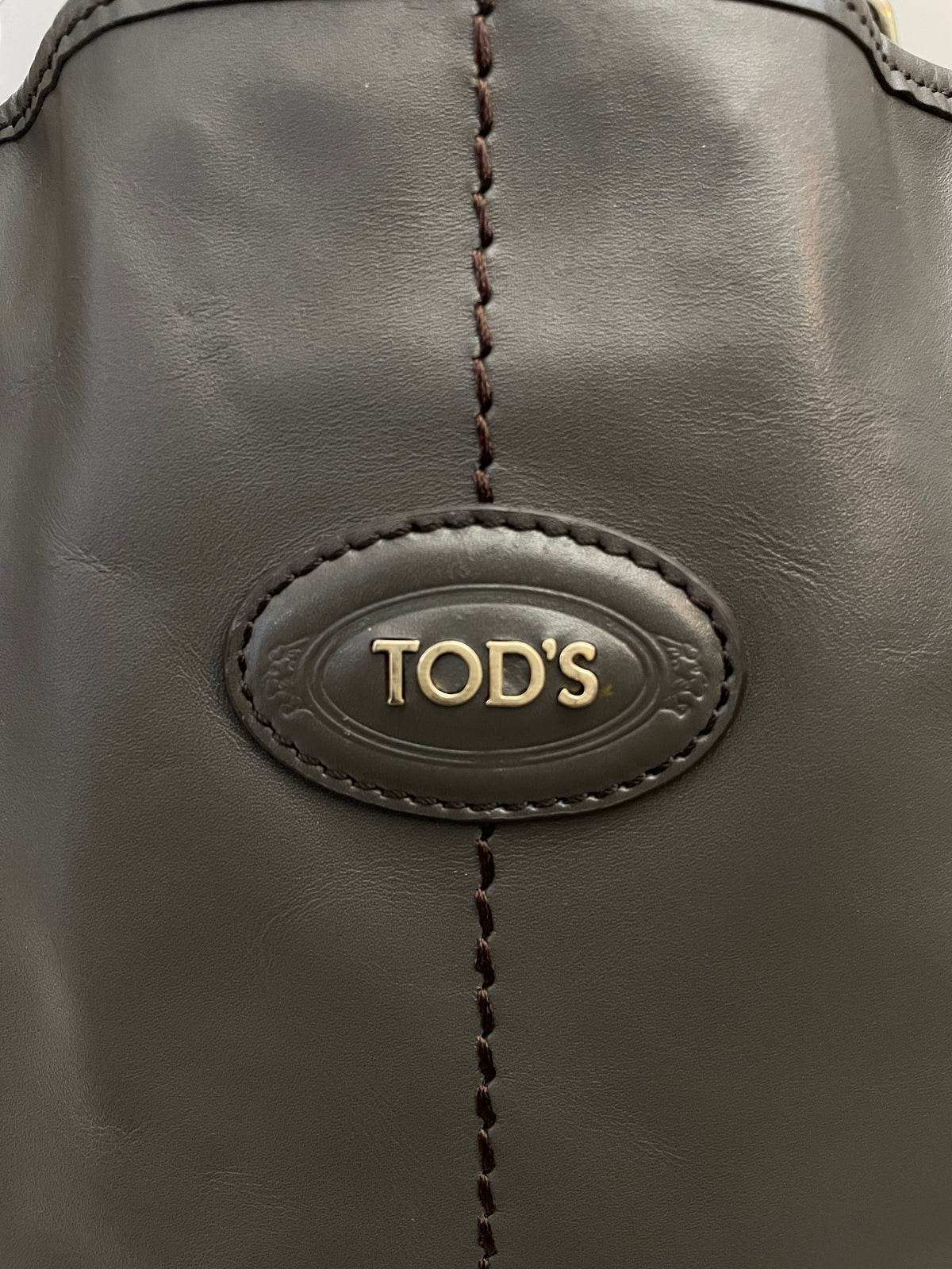 Tod's - Secchiello In Pelle Grigio Scuro
