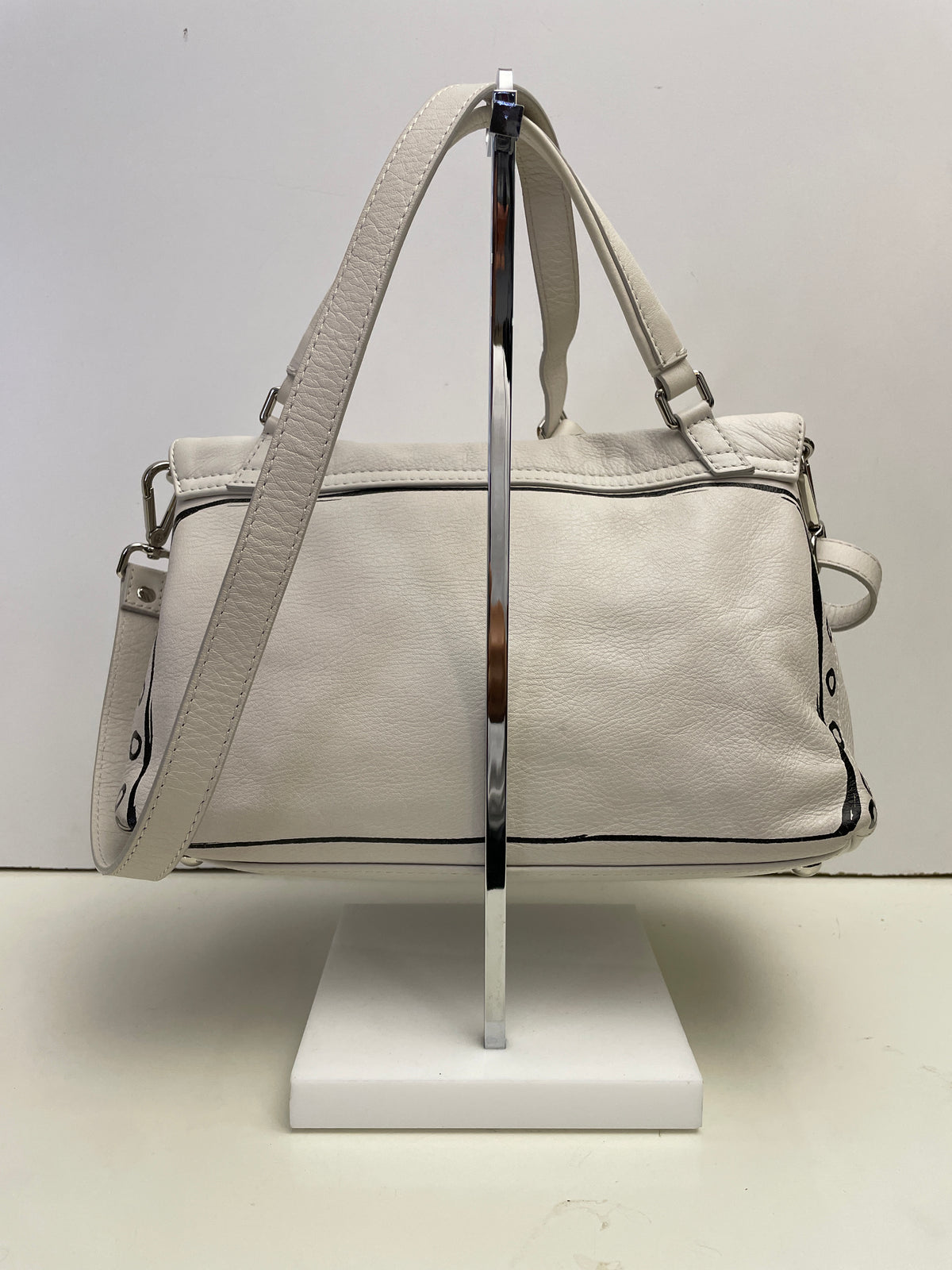 Zanellato - Borsa A Postina Trompe-L'œil Pelle Bianca