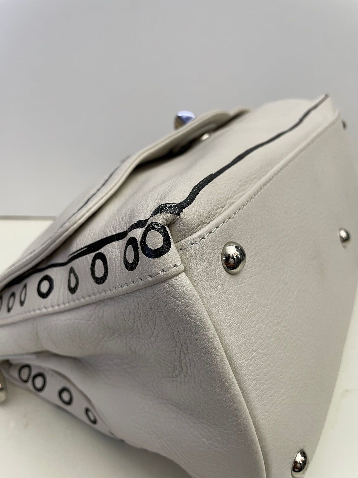 Zanellato - Borsa A Postina Trompe-L'œil Pelle Bianca