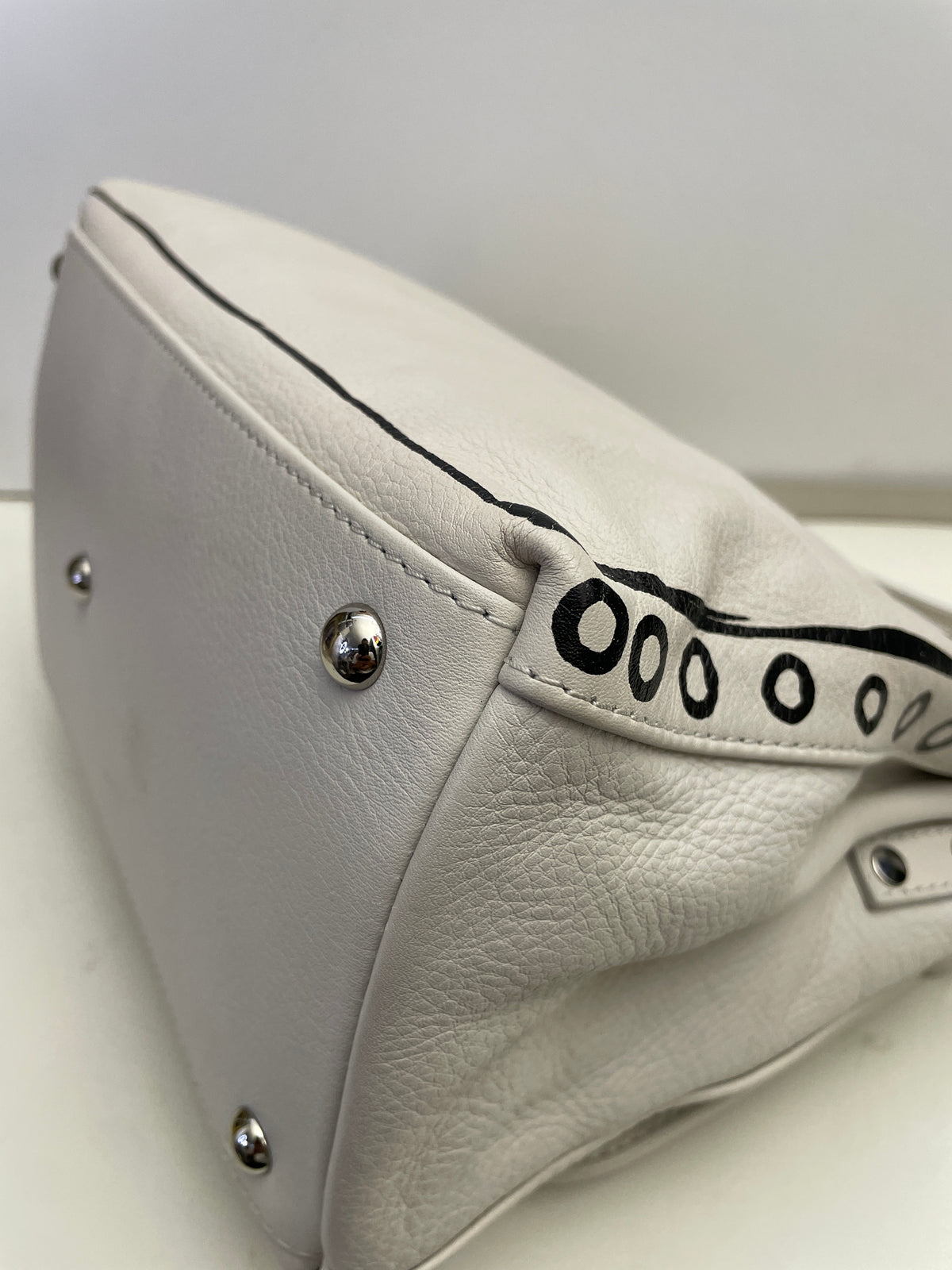Zanellato - Borsa A Postina Trompe-L'œil Pelle Bianca