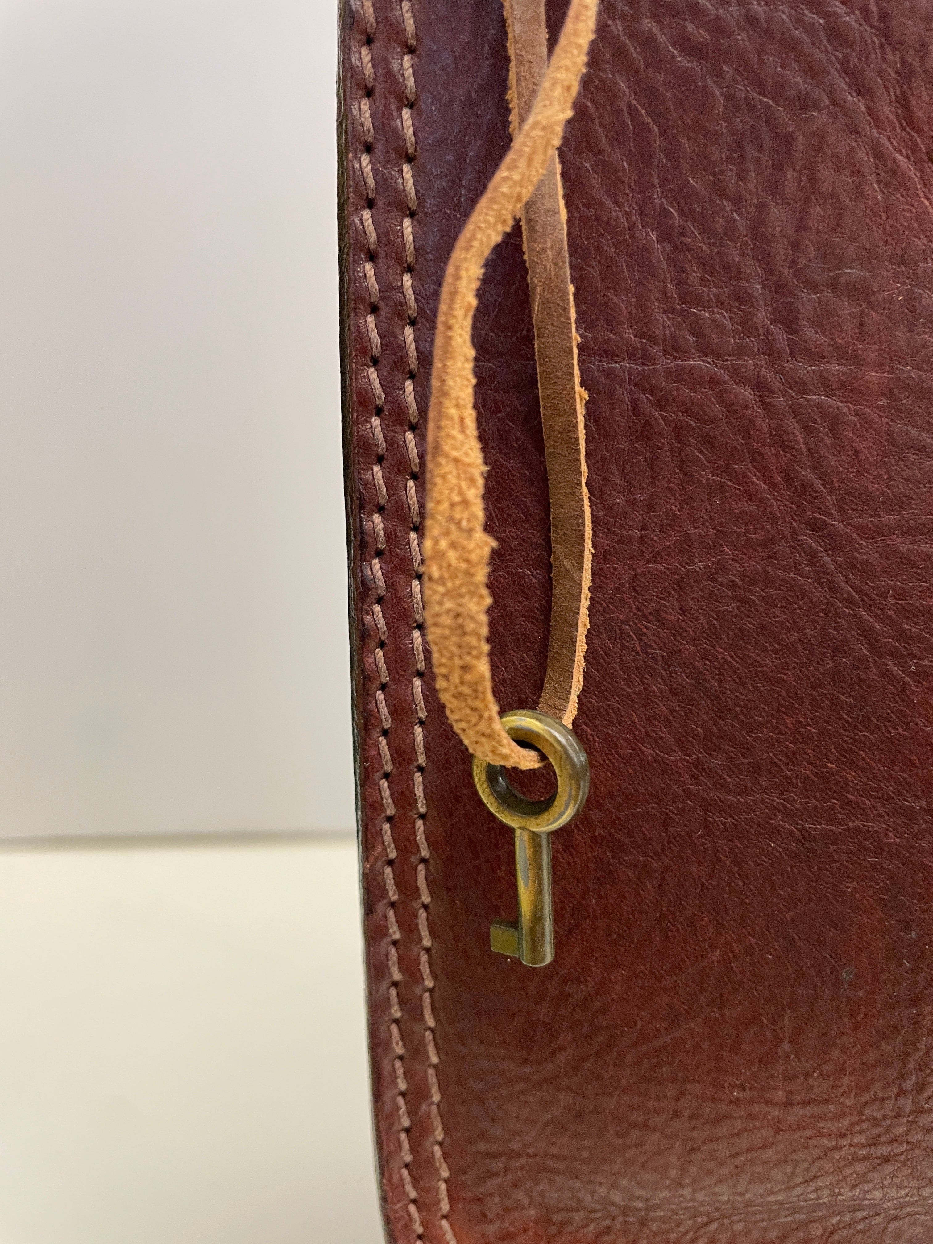The Bridge - Cartella A Mano In Pelle Marrone Con Dustbag verde