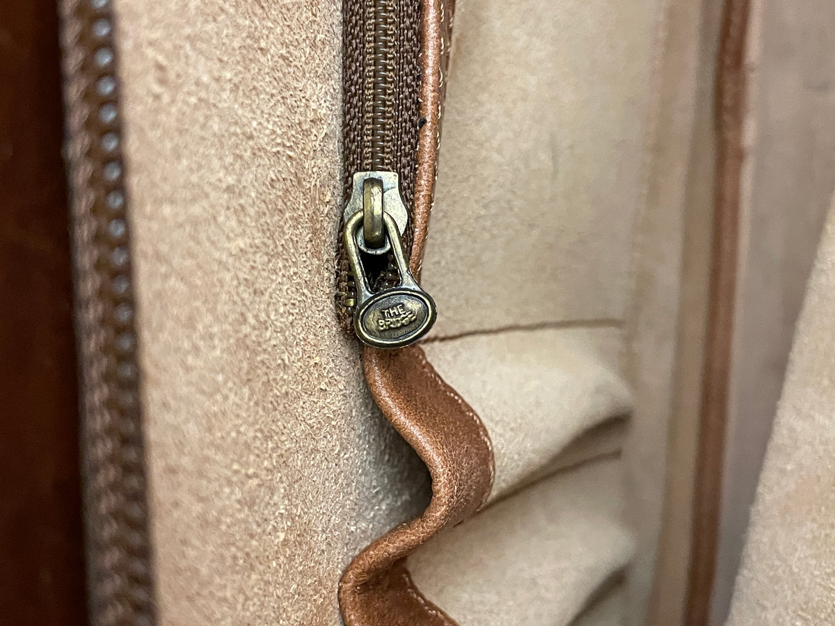 The Bridge - Cartella A Mano In Pelle Marrone Con Dustbag verde