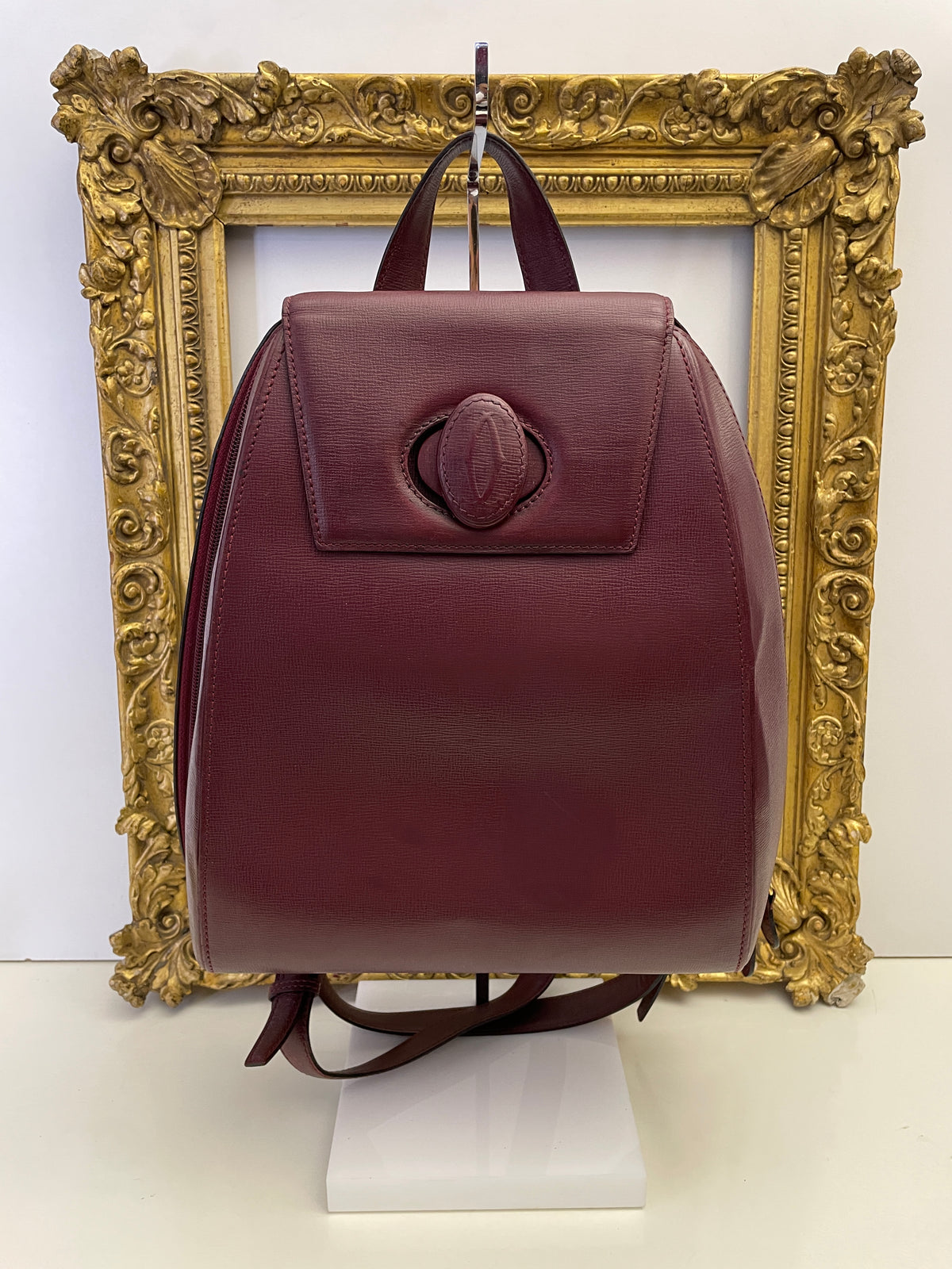 Cartier - Zaino Con Chiusura Girello Pelle Bordeaux