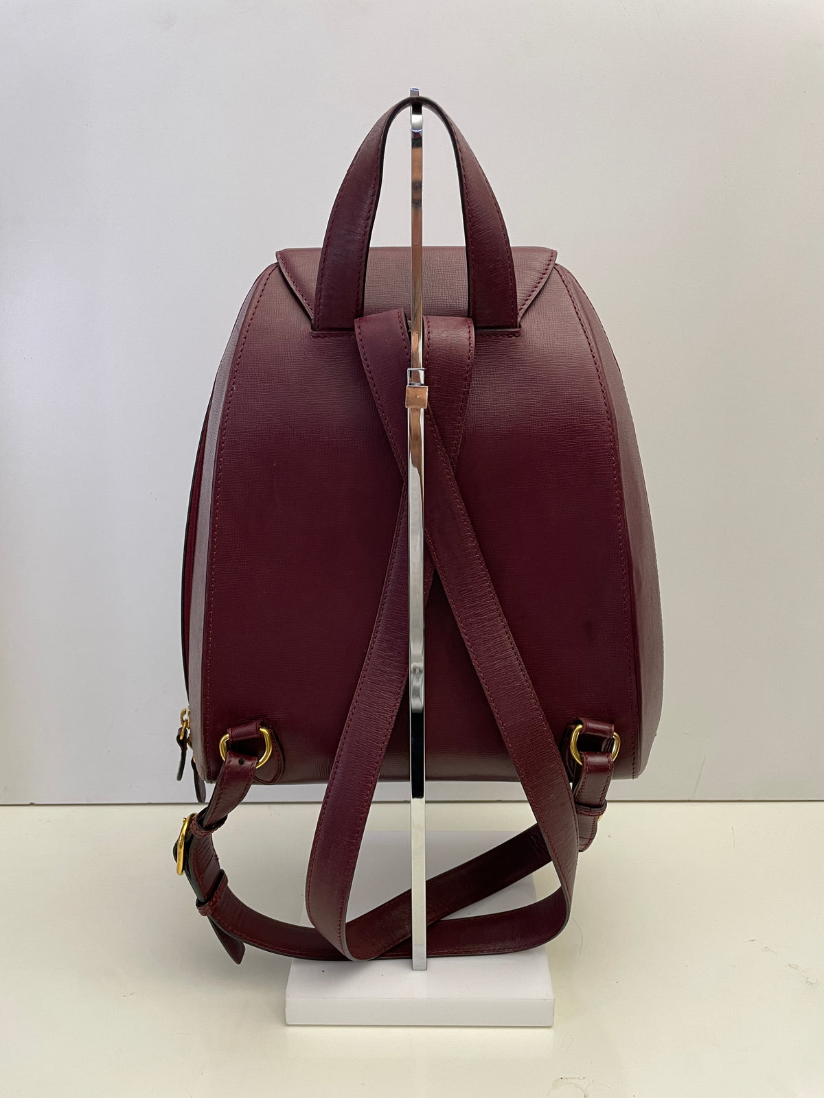 Cartier - Zaino Con Chiusura Girello Pelle Bordeaux