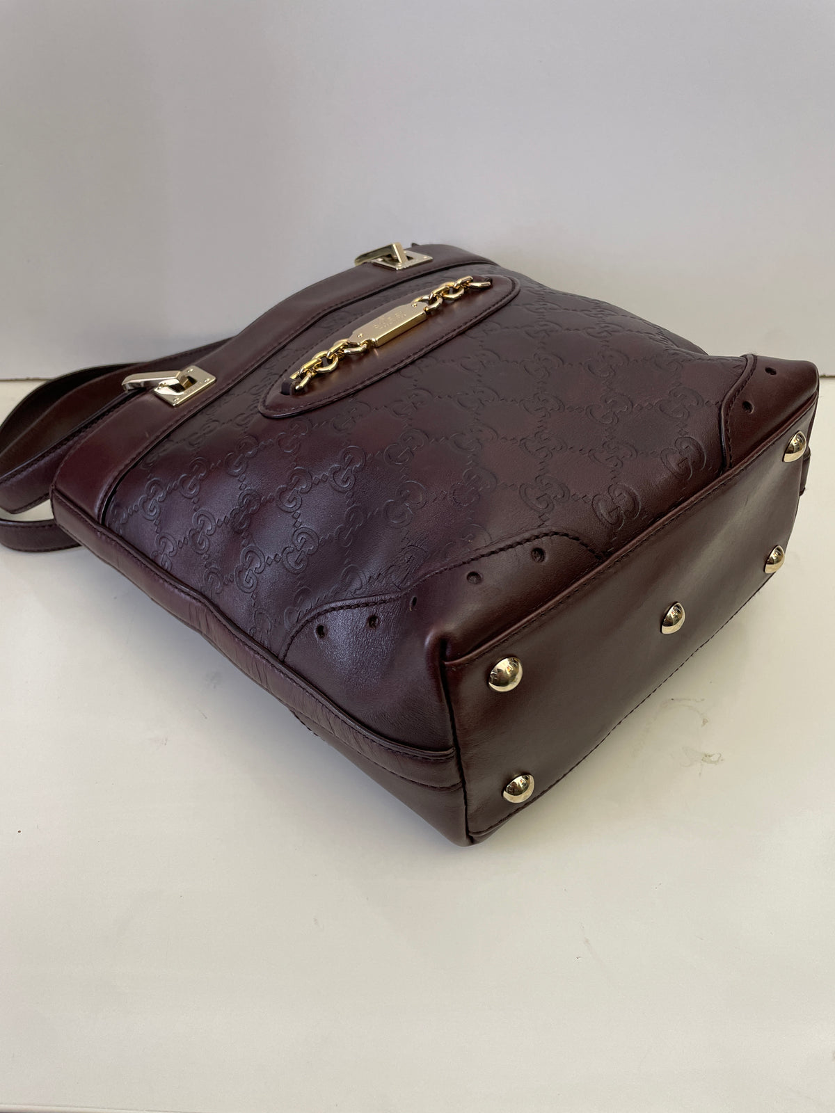 Gucci - Secchiello Guccissimo Punch In Pelle Bordeaux