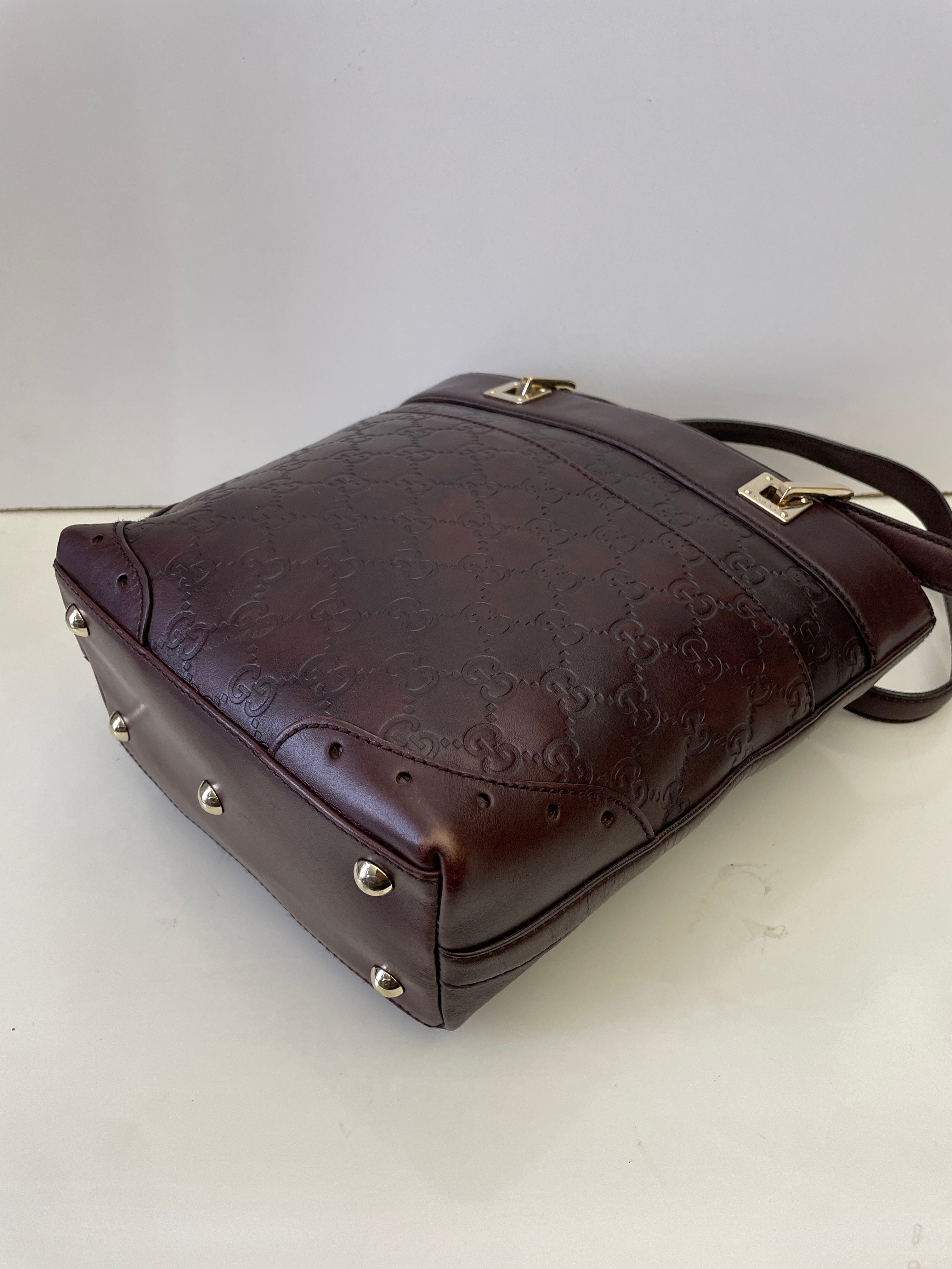 Gucci - Secchiello Guccissimo Punch In Pelle Bordeaux