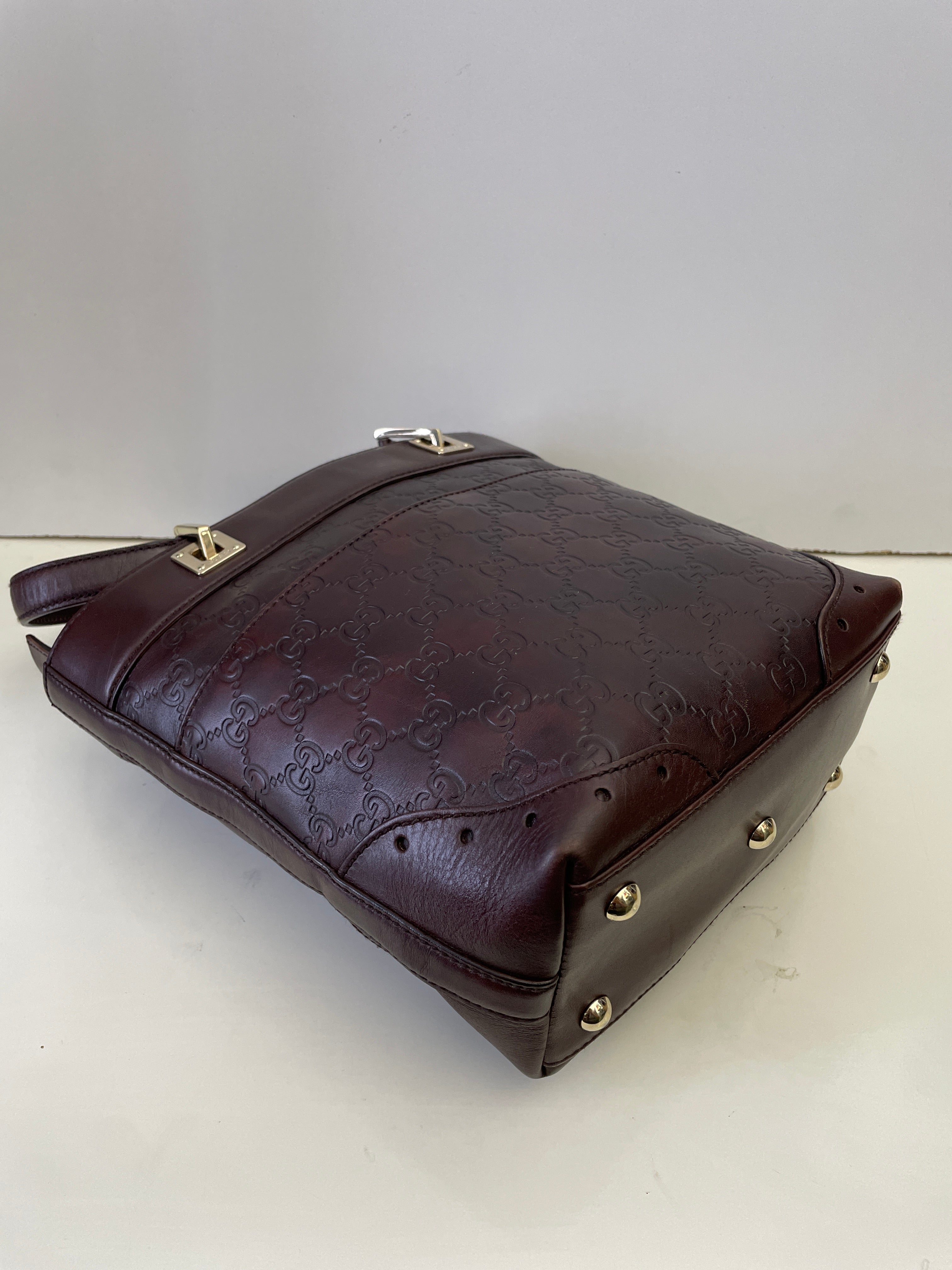 Gucci - Secchiello Guccissimo Punch In Pelle Bordeaux