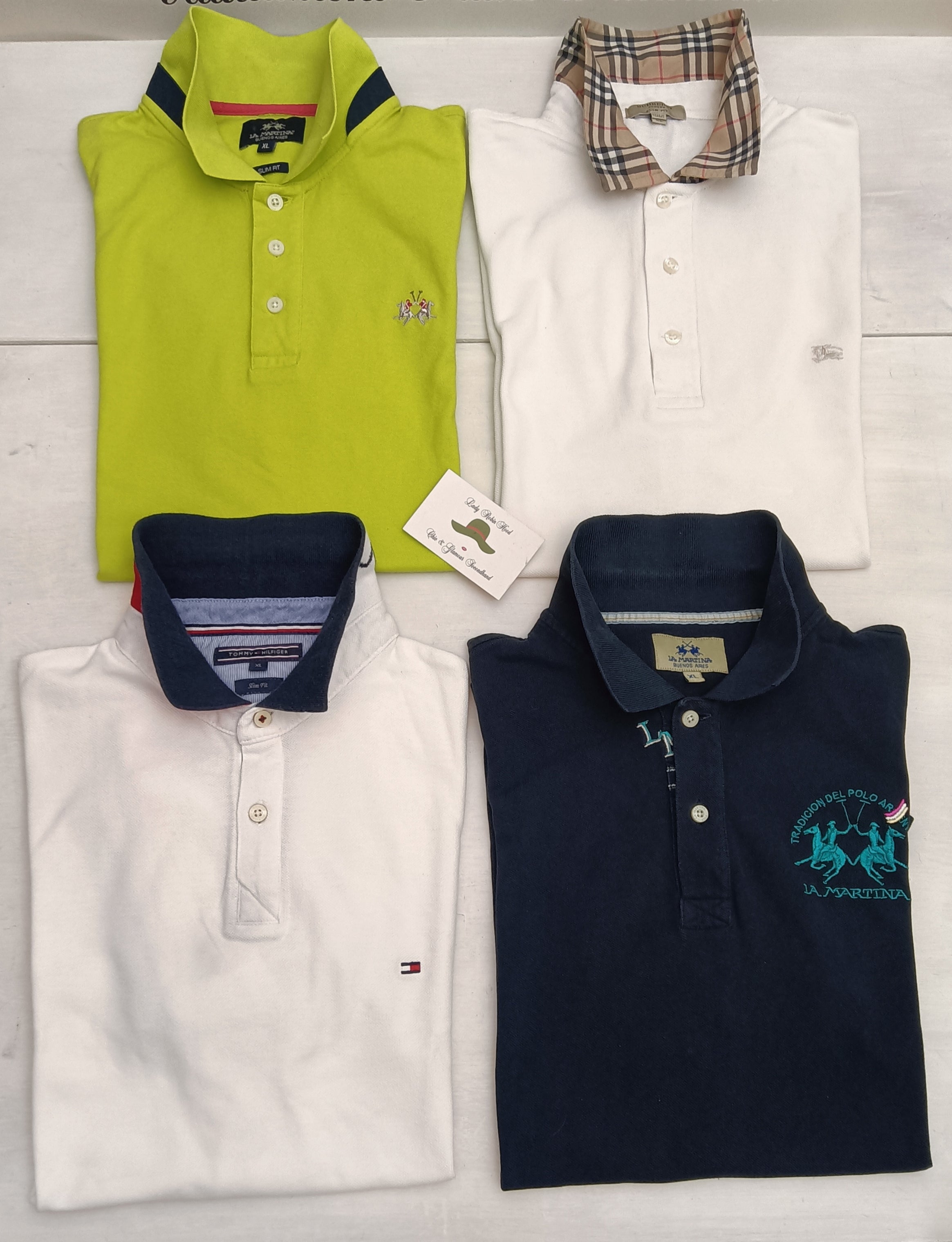 Polo Uomo Lotto 4 Pezzi (Multi-Brand) Cotone Tg XL Slim Fit