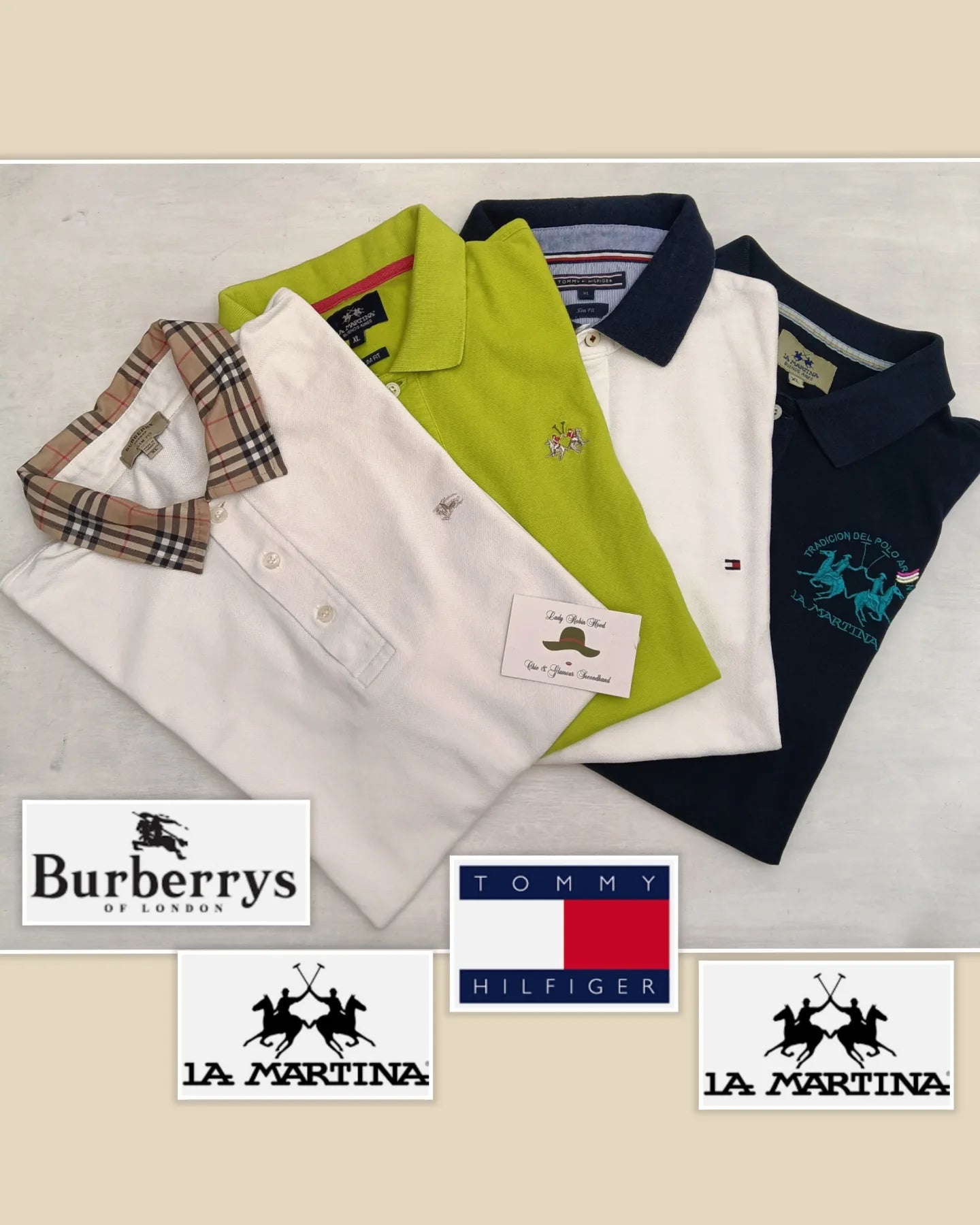 Polo Uomo Lotto 4 Pezzi (Multi-Brand) Cotone Tg XL Slim Fit