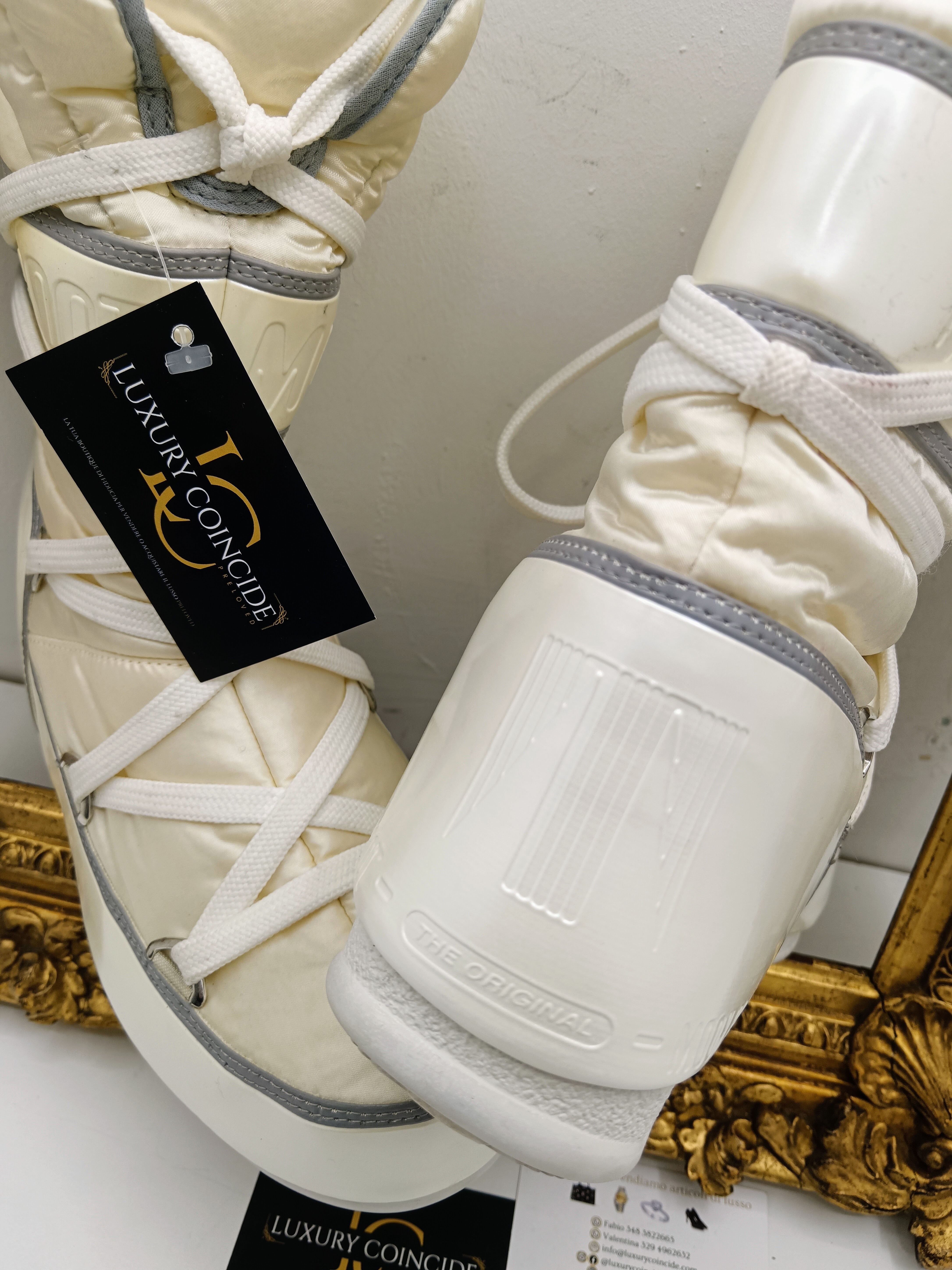 Moon Boot – Stivali Morbidi da Neve Alti in Nylon Avorio