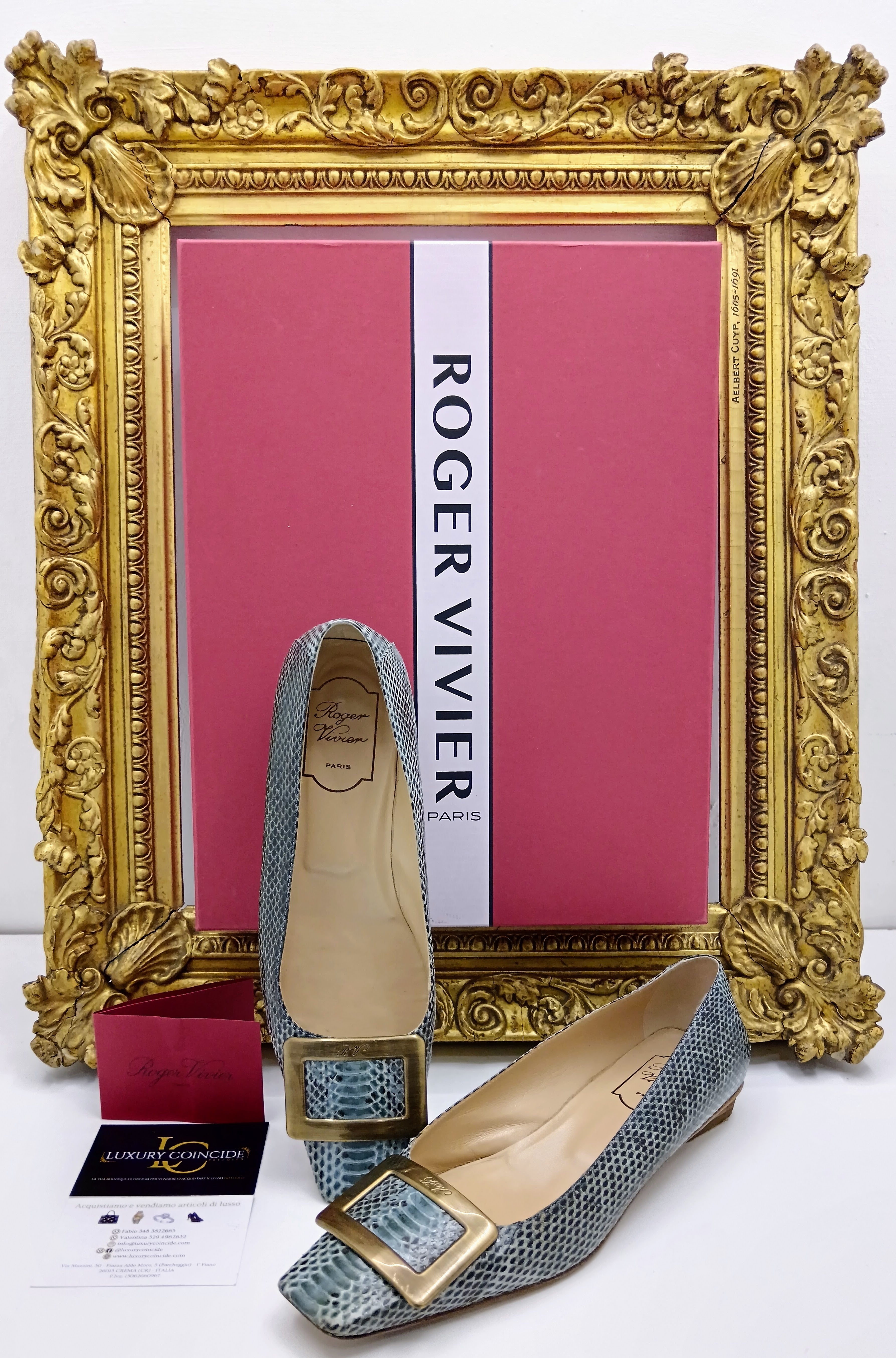 Roger Vivier - Décolleté Pumps “Belle Vivier" Pitone Azzurro