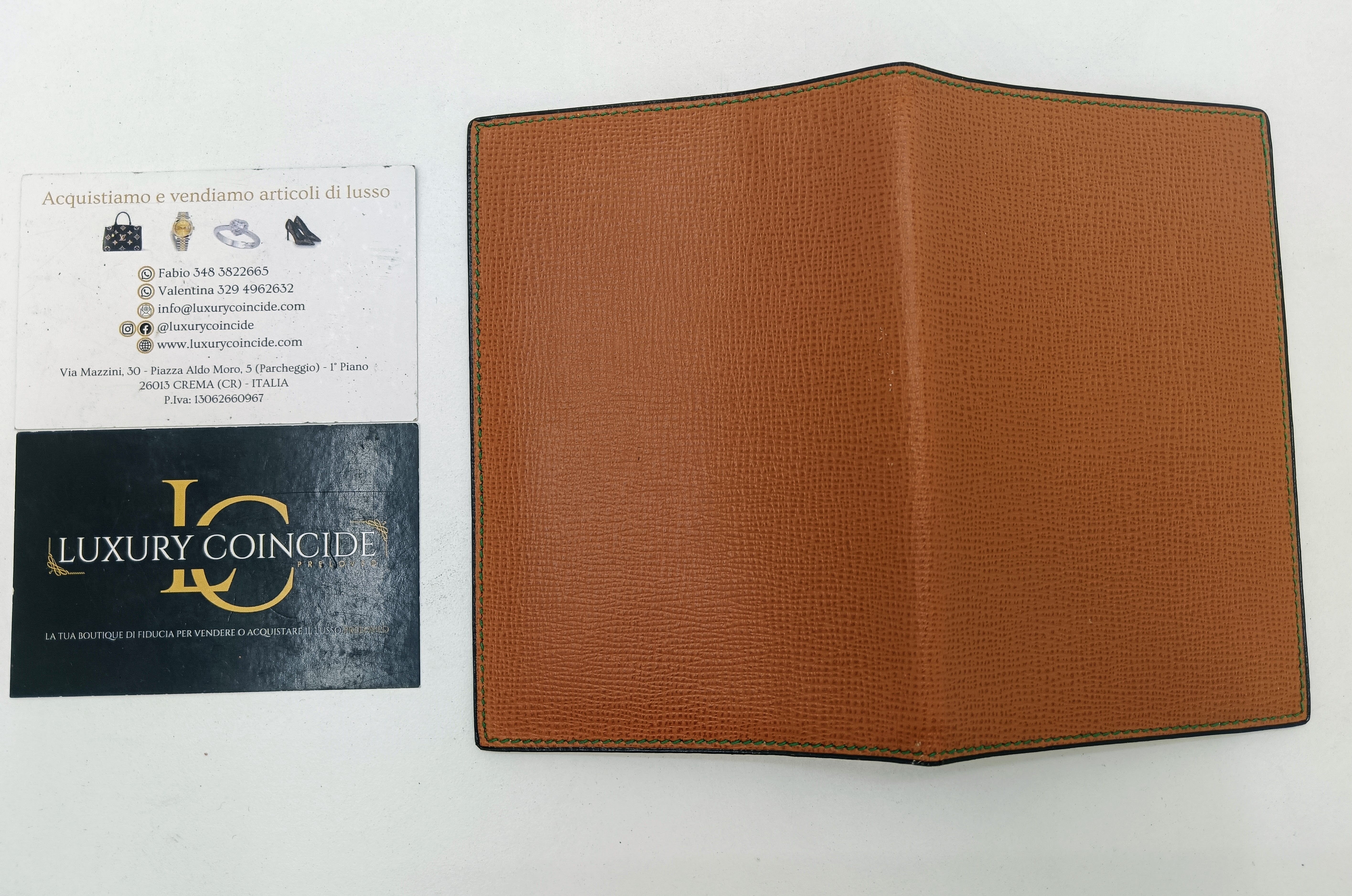 Valextra – Porta Passaporto Documenti Pelle Color Biscotto Nuovo