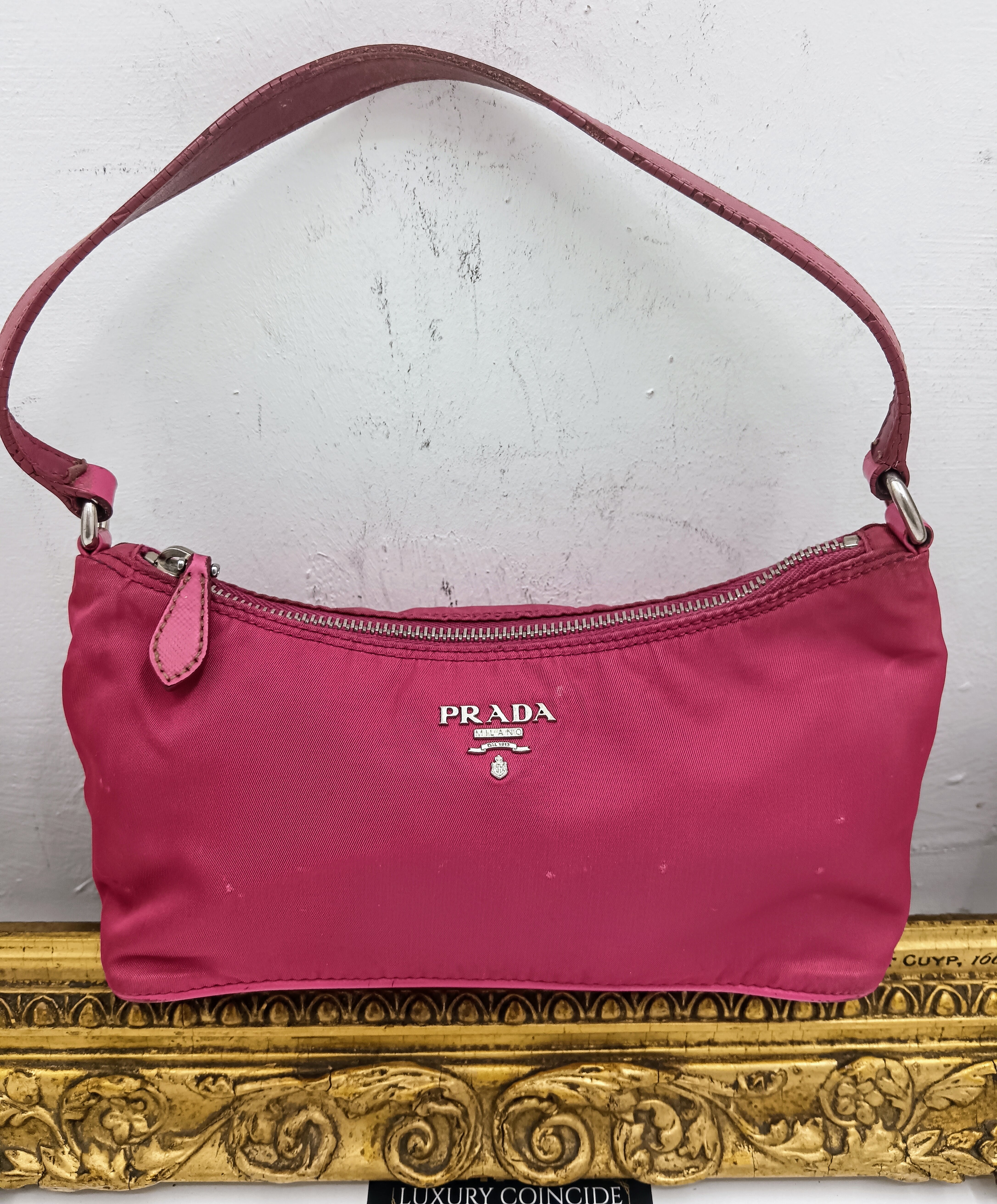 Prada – Mini Bag Pochette Re-Nylon e Pelle Saffiano