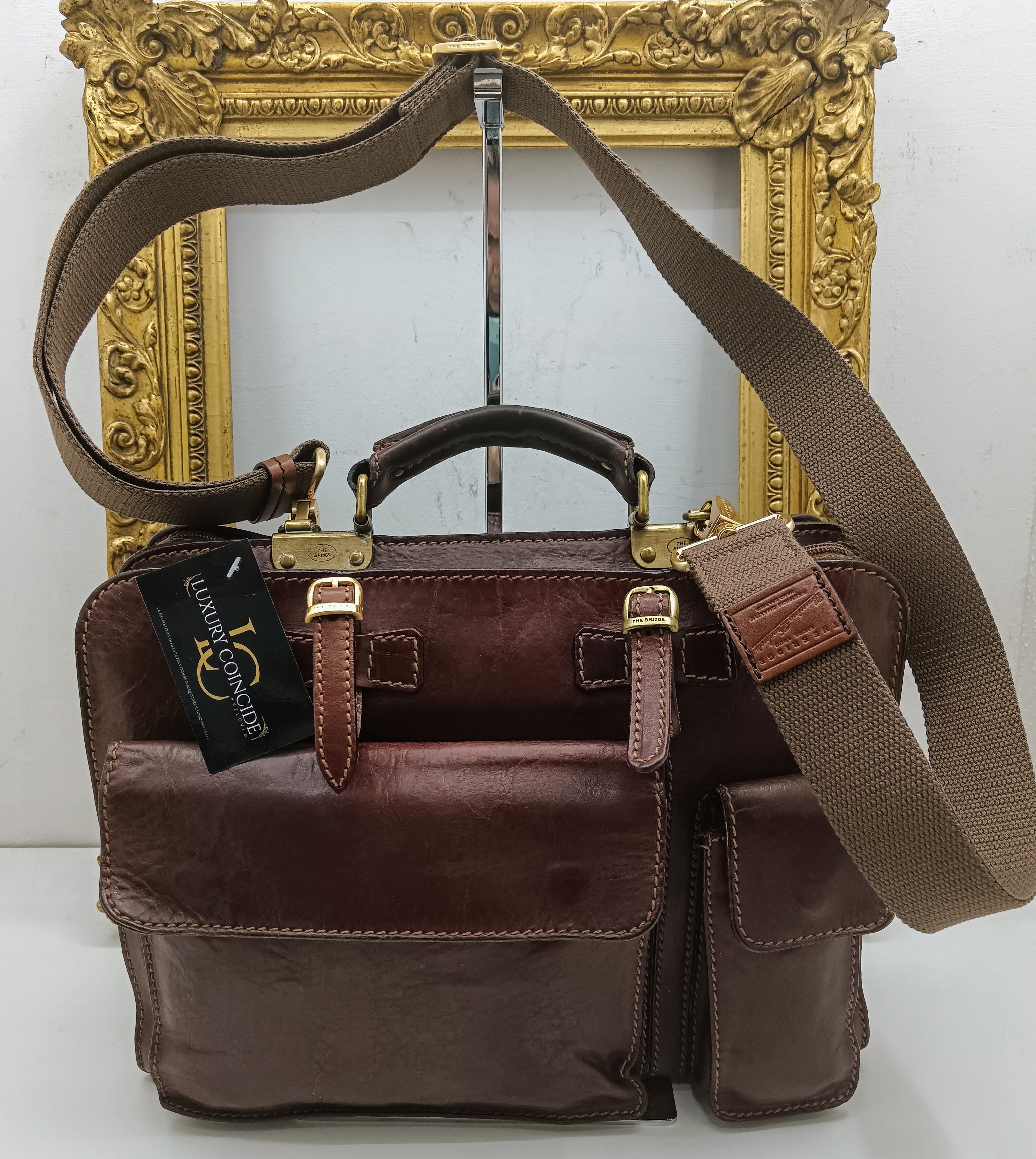 The Bridge – Cartella Porta Ombrello Linea Story Pelle Marrone Vintage