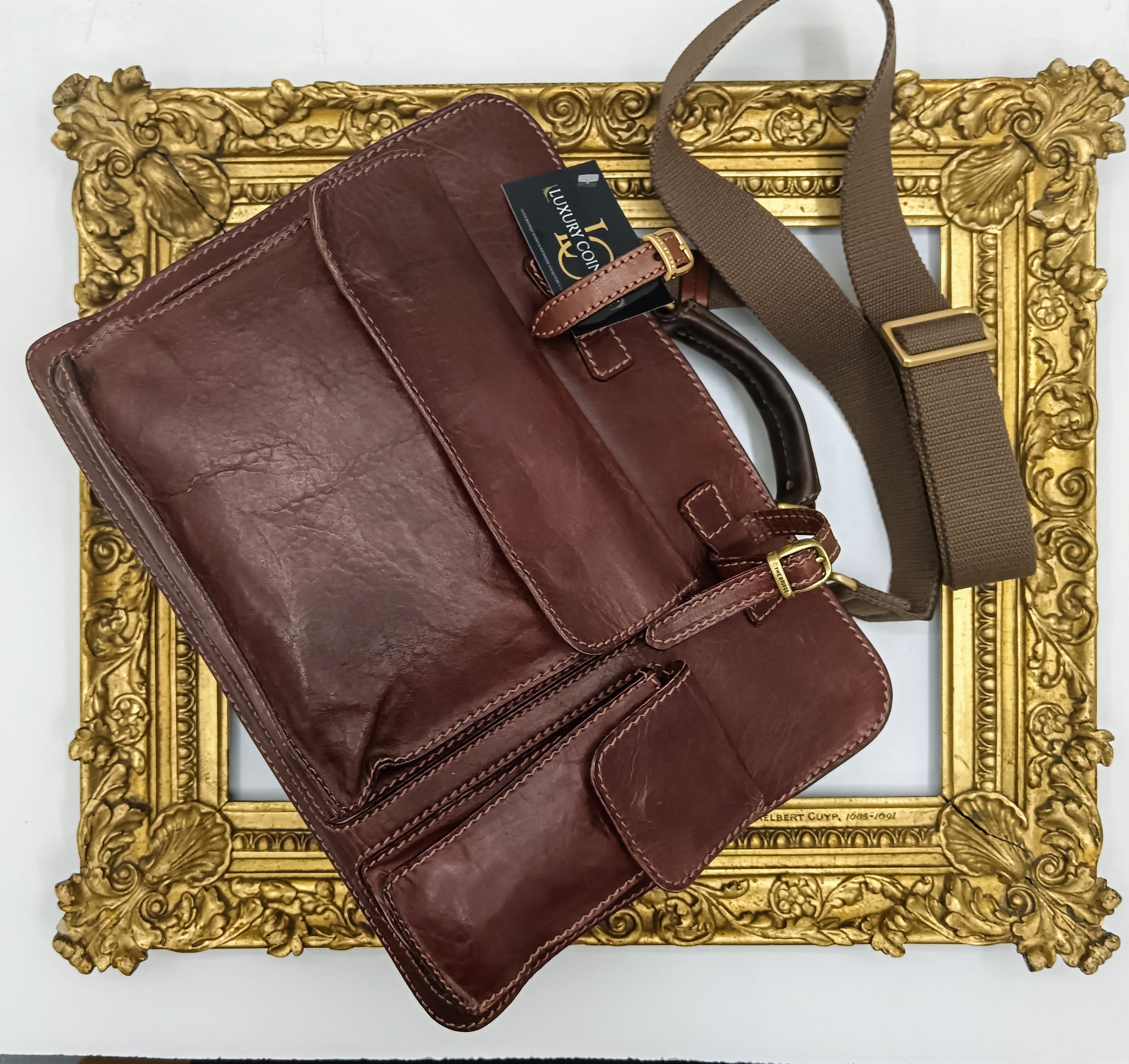 The Bridge – Cartella Porta Ombrello Linea Story Pelle Marrone Vintage