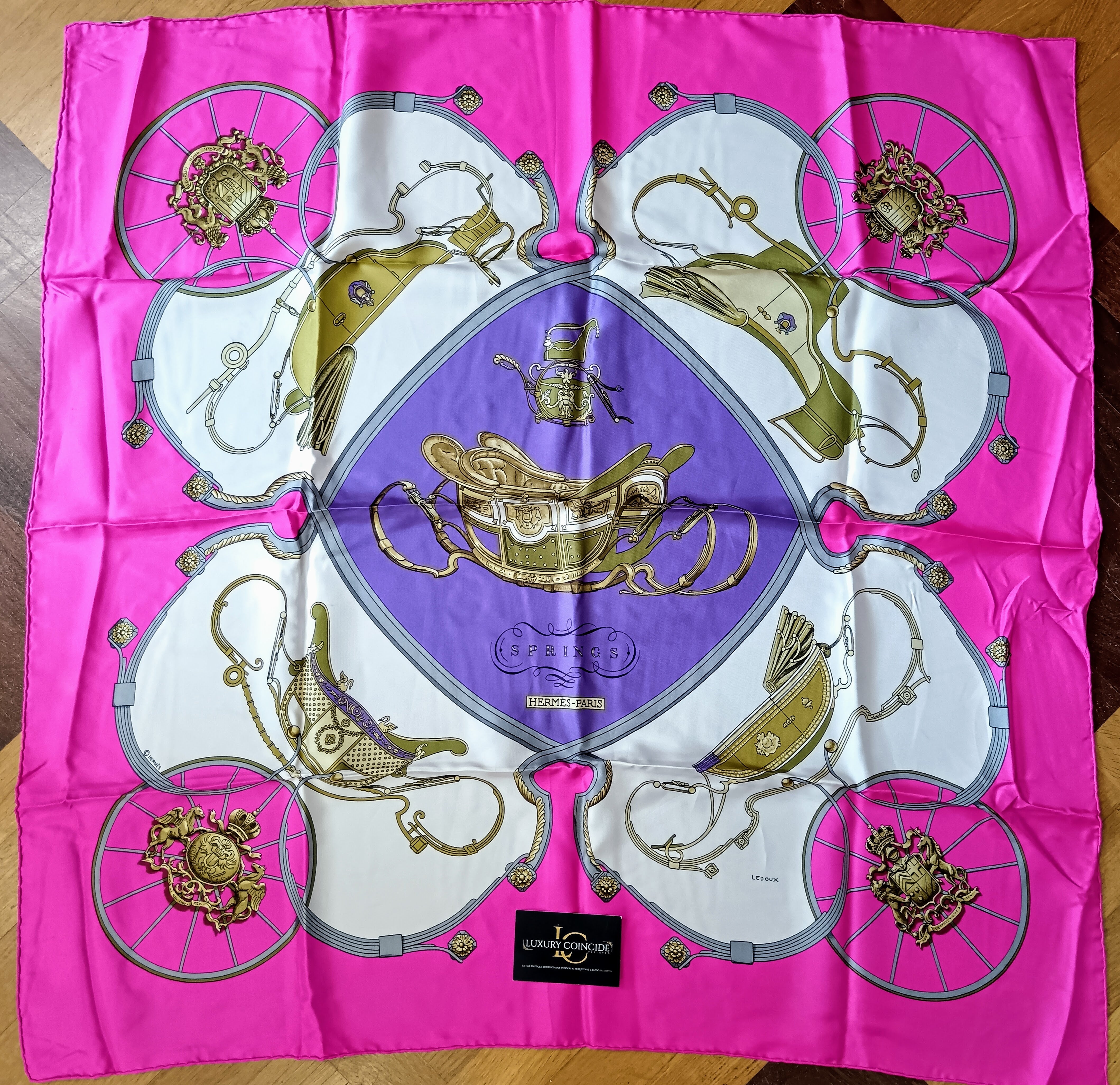 Hermès - Foulard Carré in Seta "Spring" Philippe Ledoux