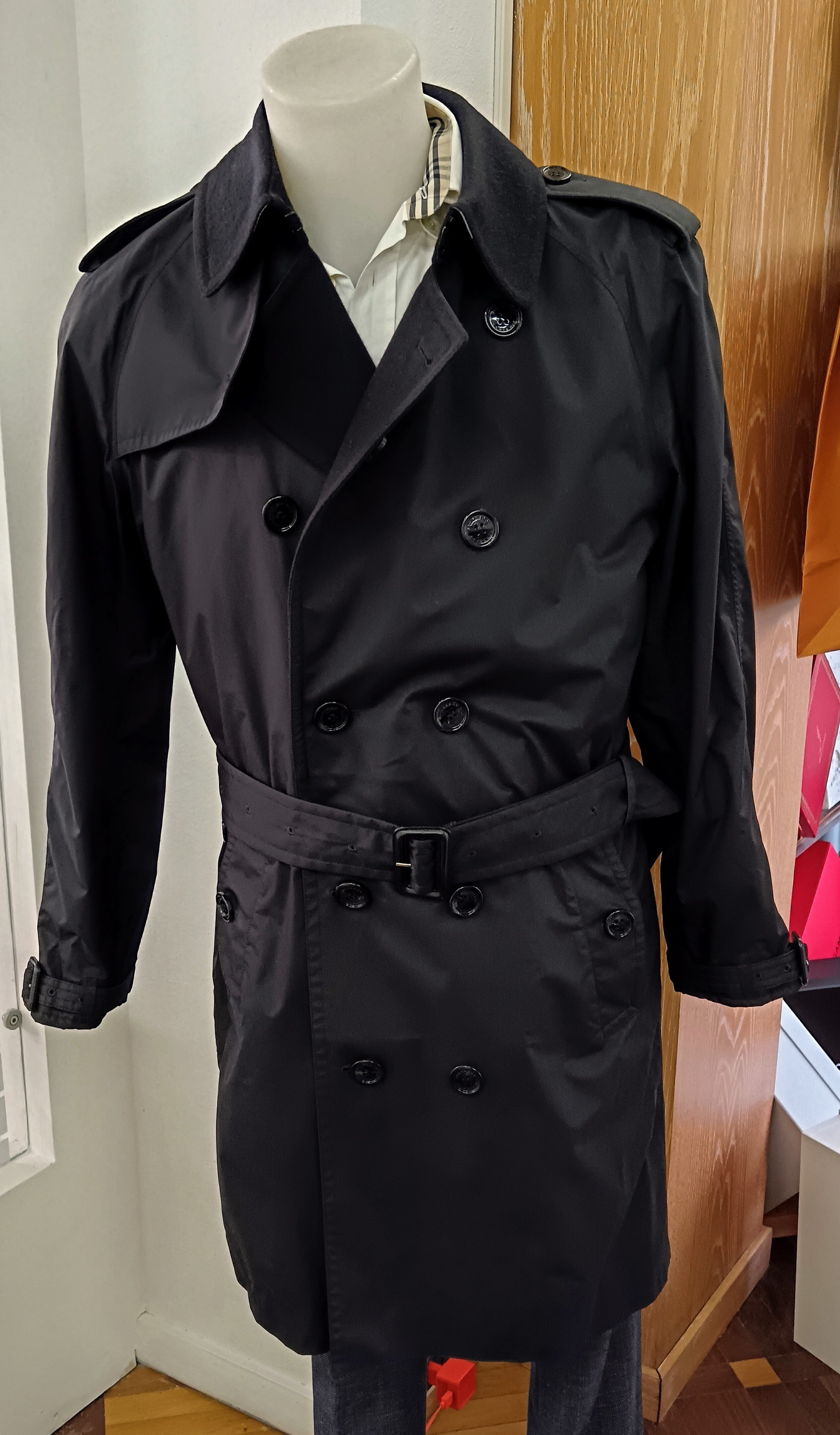 Burberry - KENSINGTON Trench Nero Tg.50 Unisex