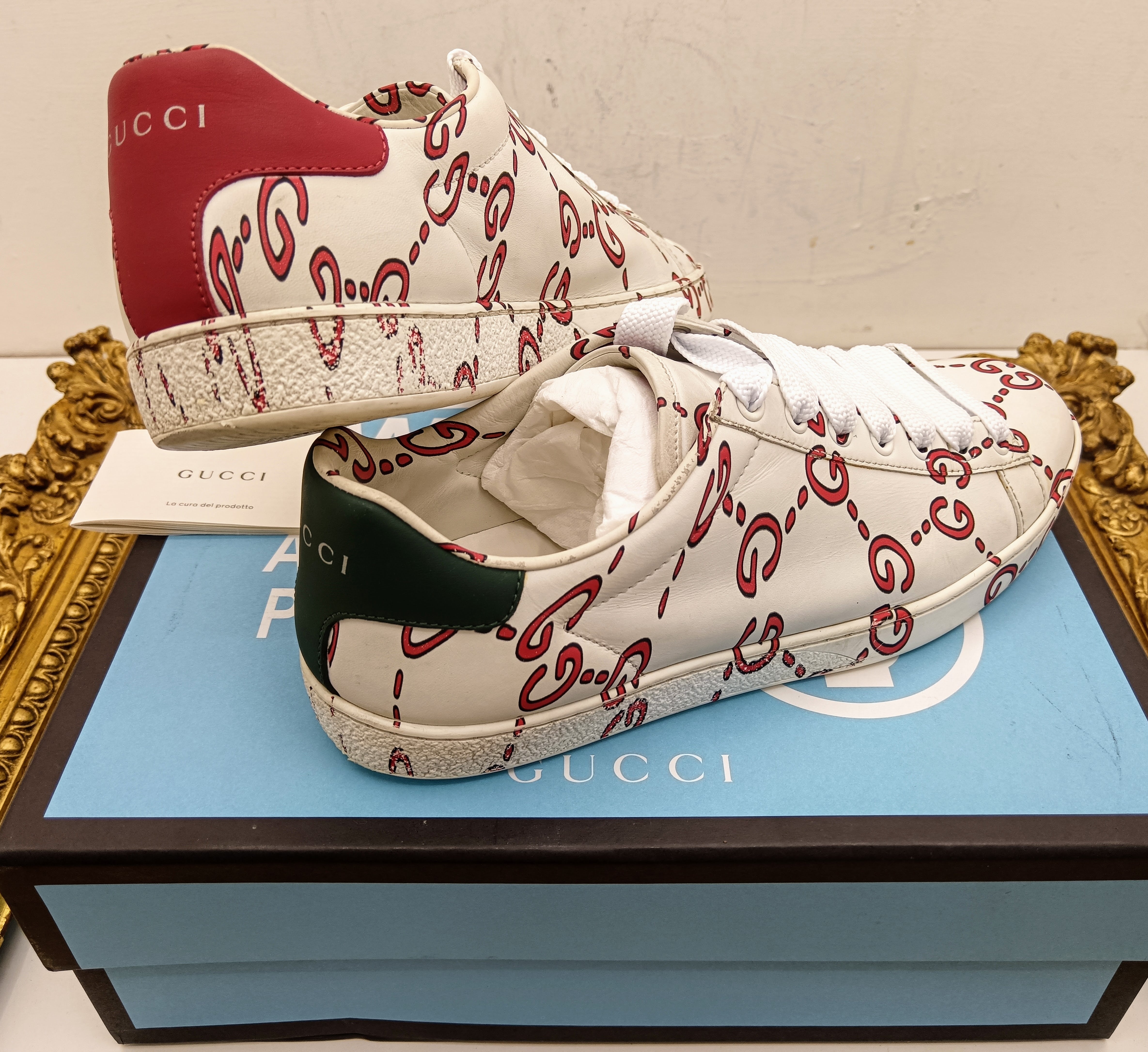 Gucci – Sneakers Ace Apollo Big Logo Pelle Bianca Edizione Limitata