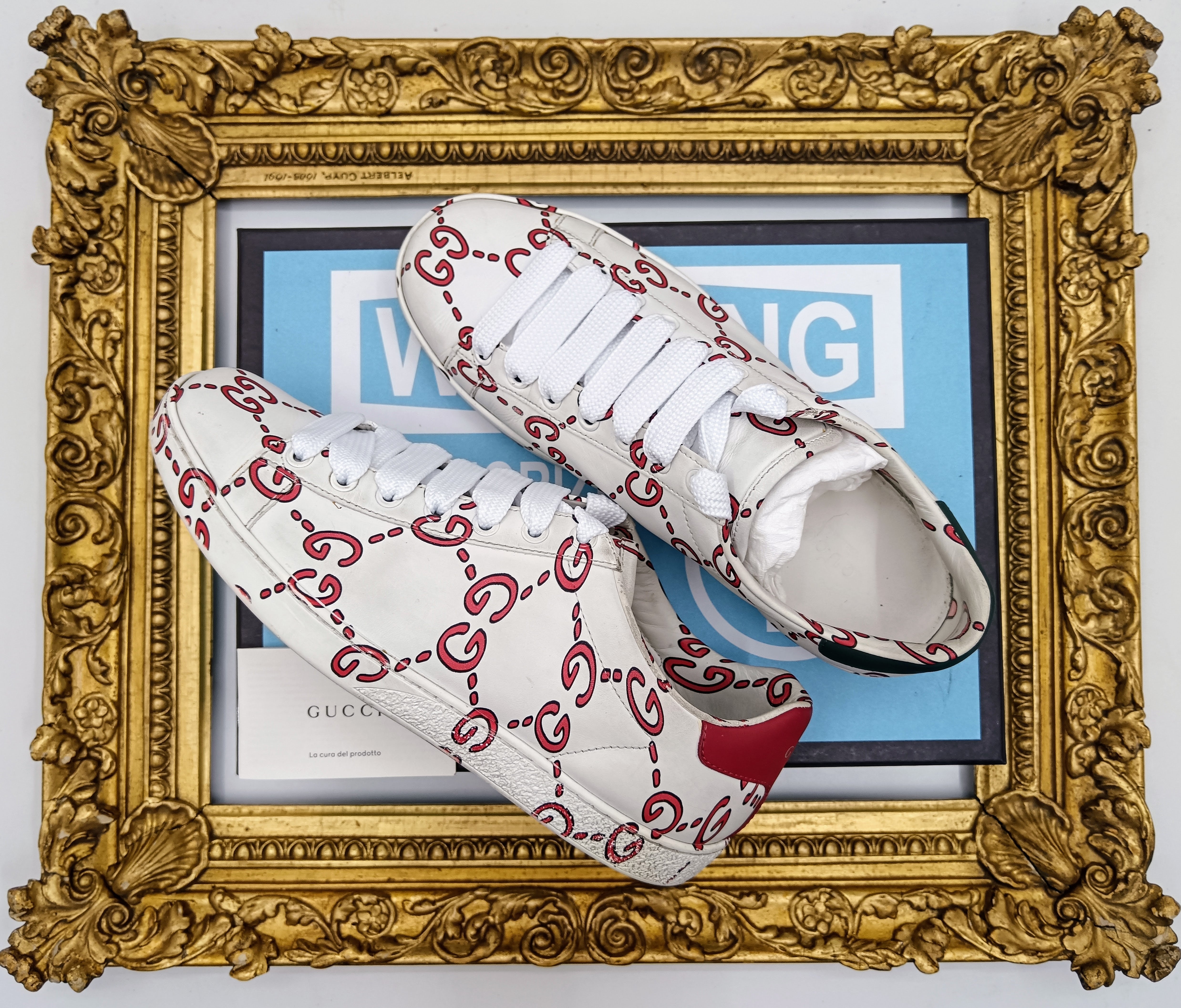 Gucci – Sneakers Ace Apollo Big Logo Pelle Bianca Edizione Limitata
