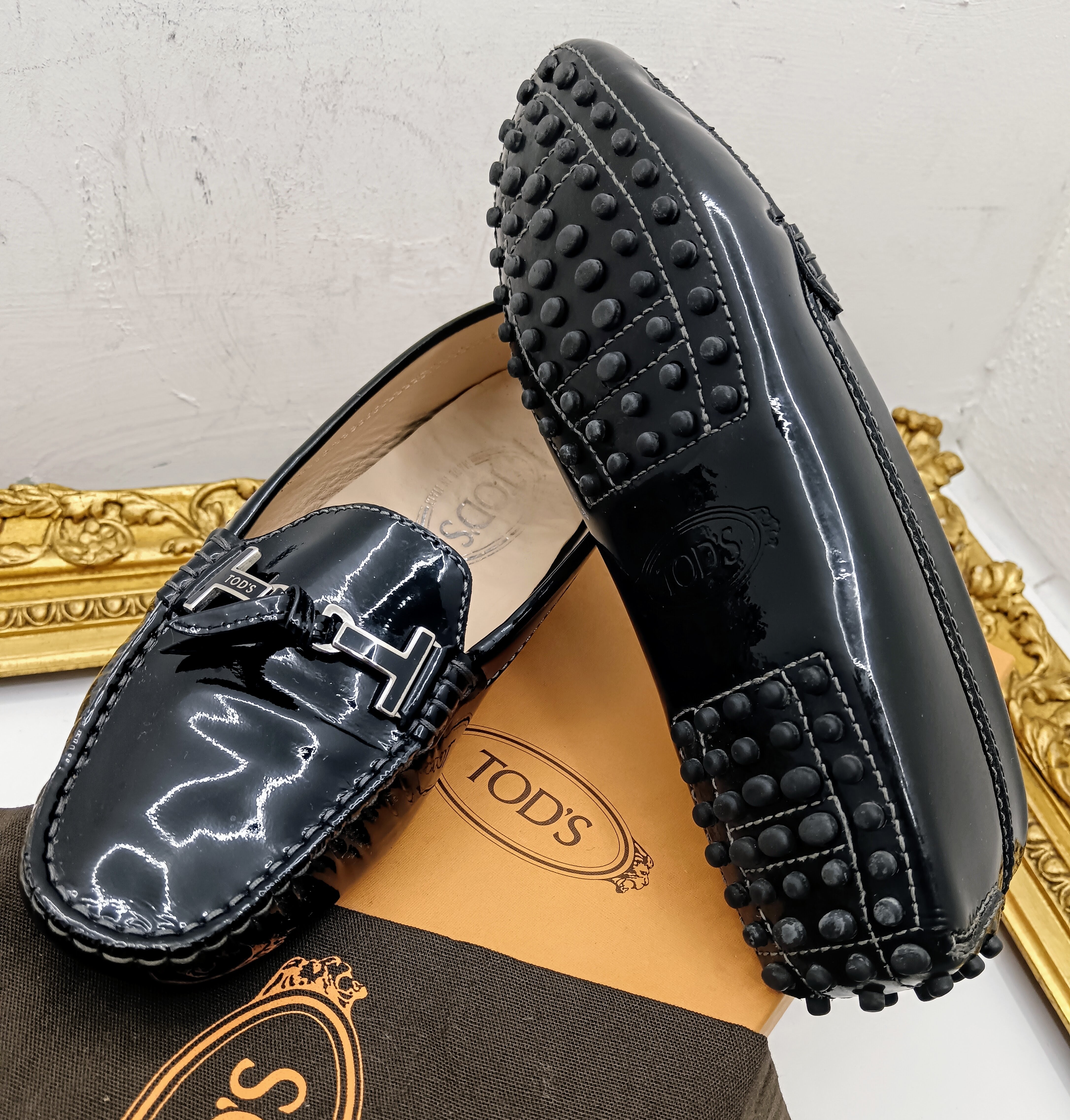 Tod’s – Mocassini “City” Gommino Vernice Nera