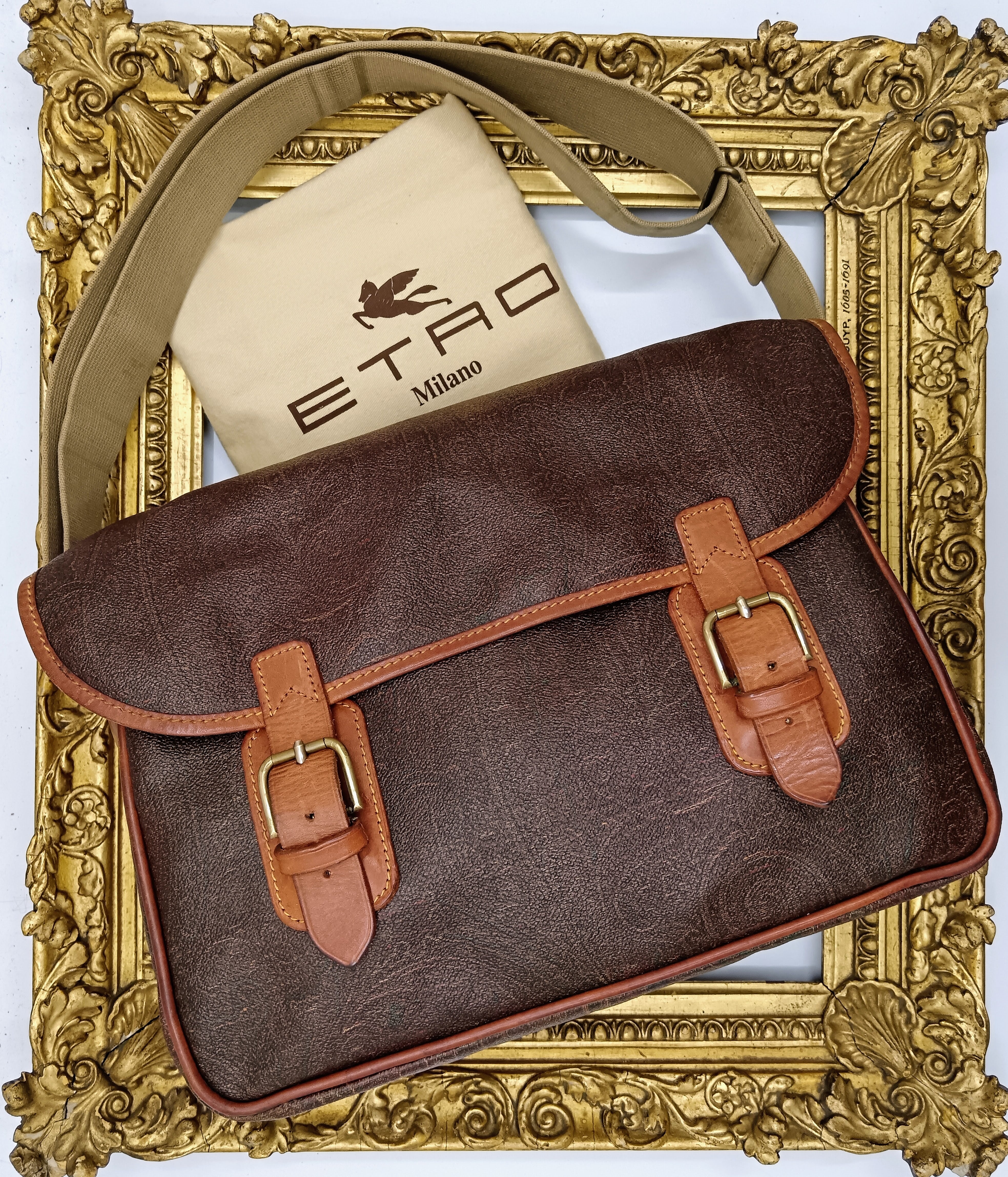 Etro – Postina Messenger Borsa Lavoro Paisley Jacquard Vintage