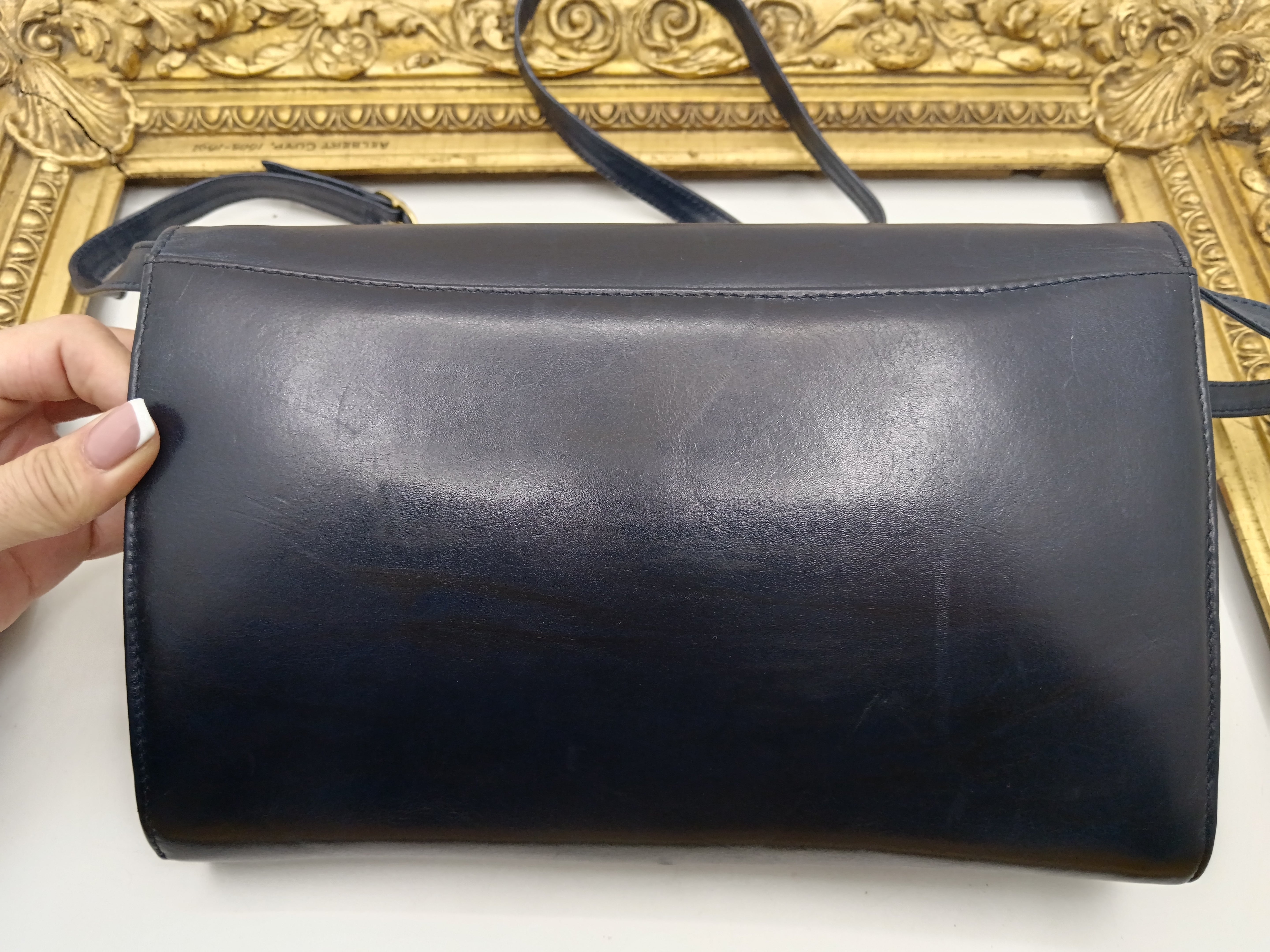 Ferragamo Salvatore – Borsetta “Vara Bag” Pochette Clutch a Tracolla Pelle Vintage