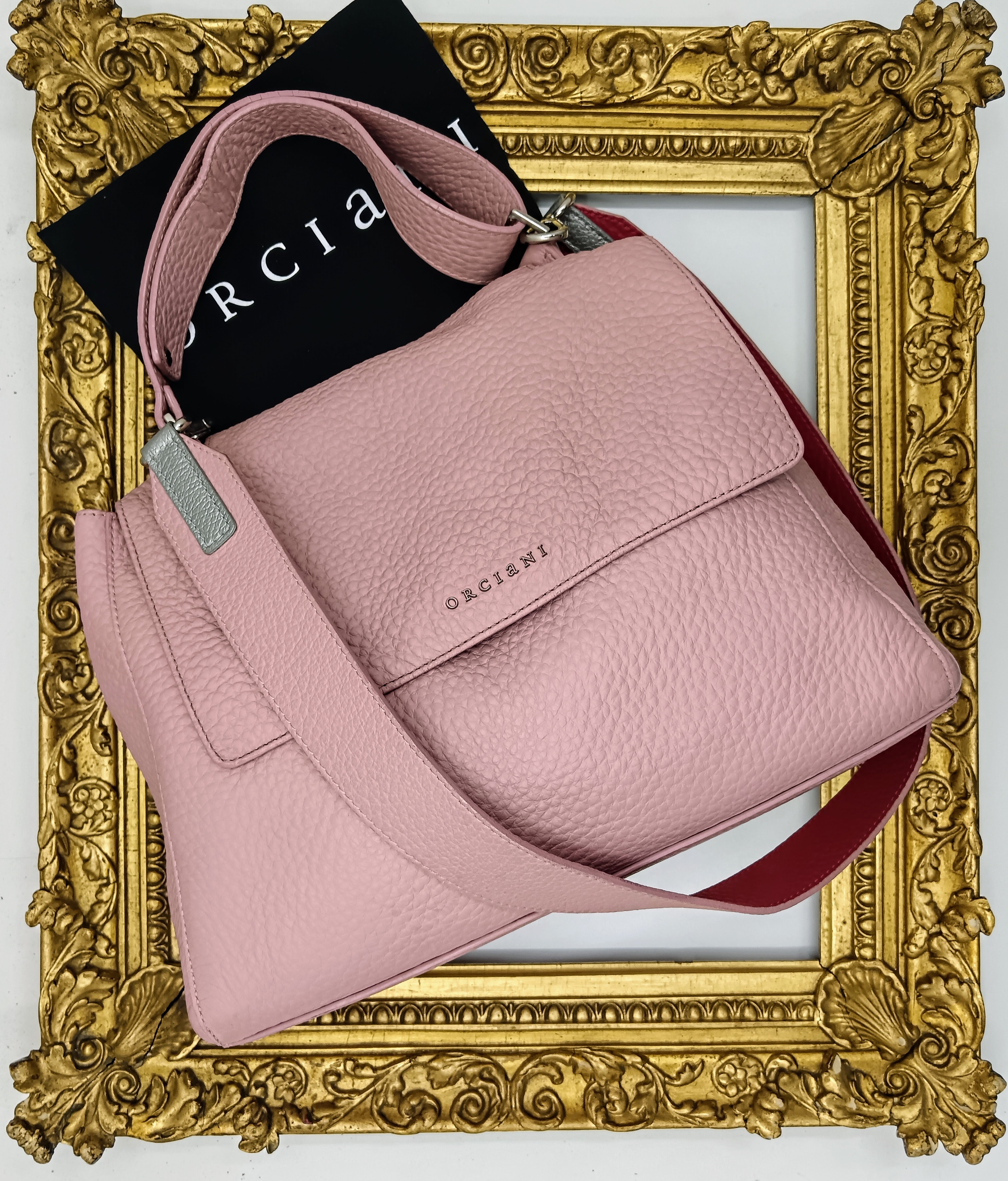 Orciani – Sveva Soft Media Pelle Martellata Rosa