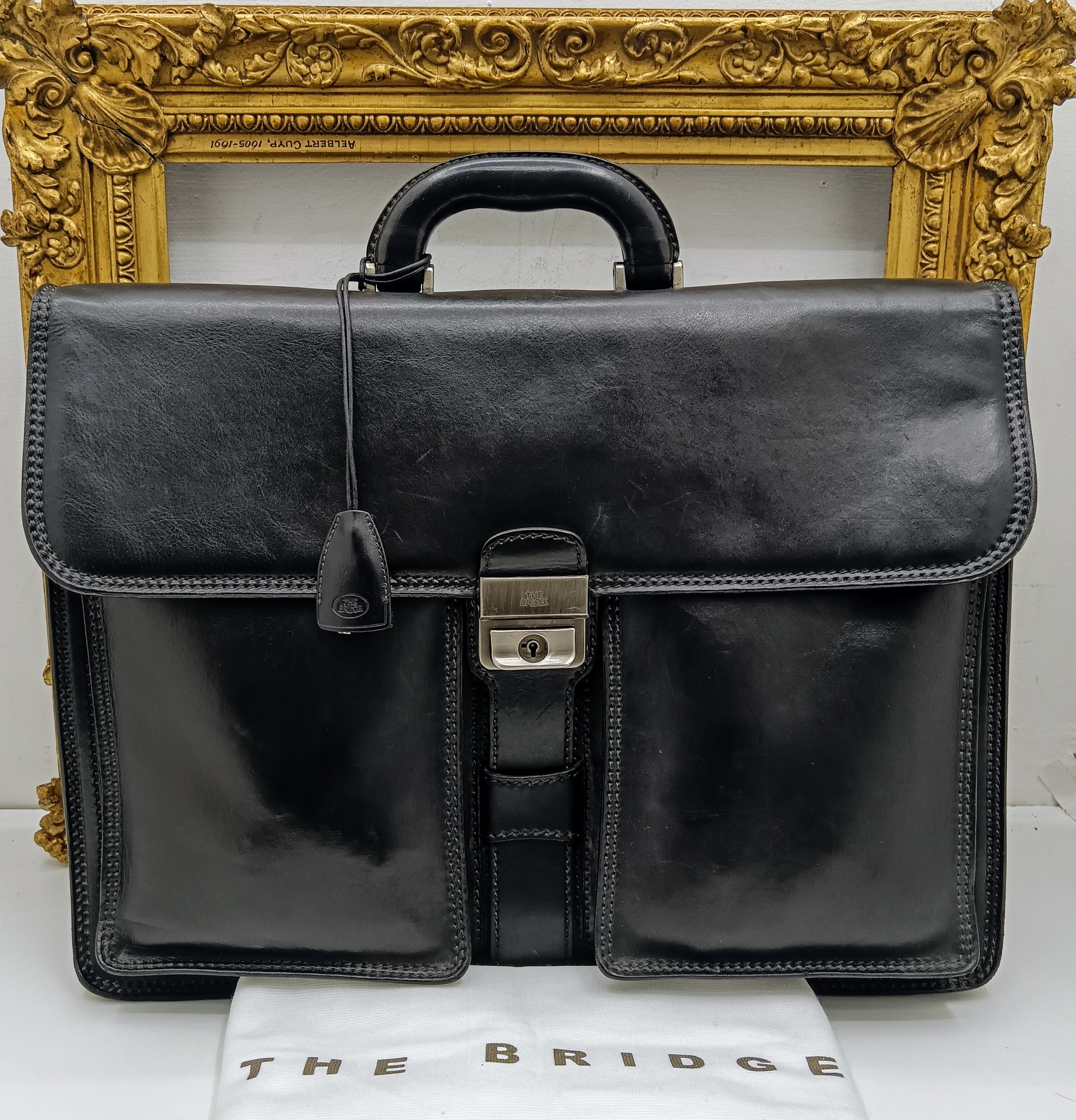 The Bridge – Cartella Espandibile 3 Soffietti Linea Story Pelle Nera