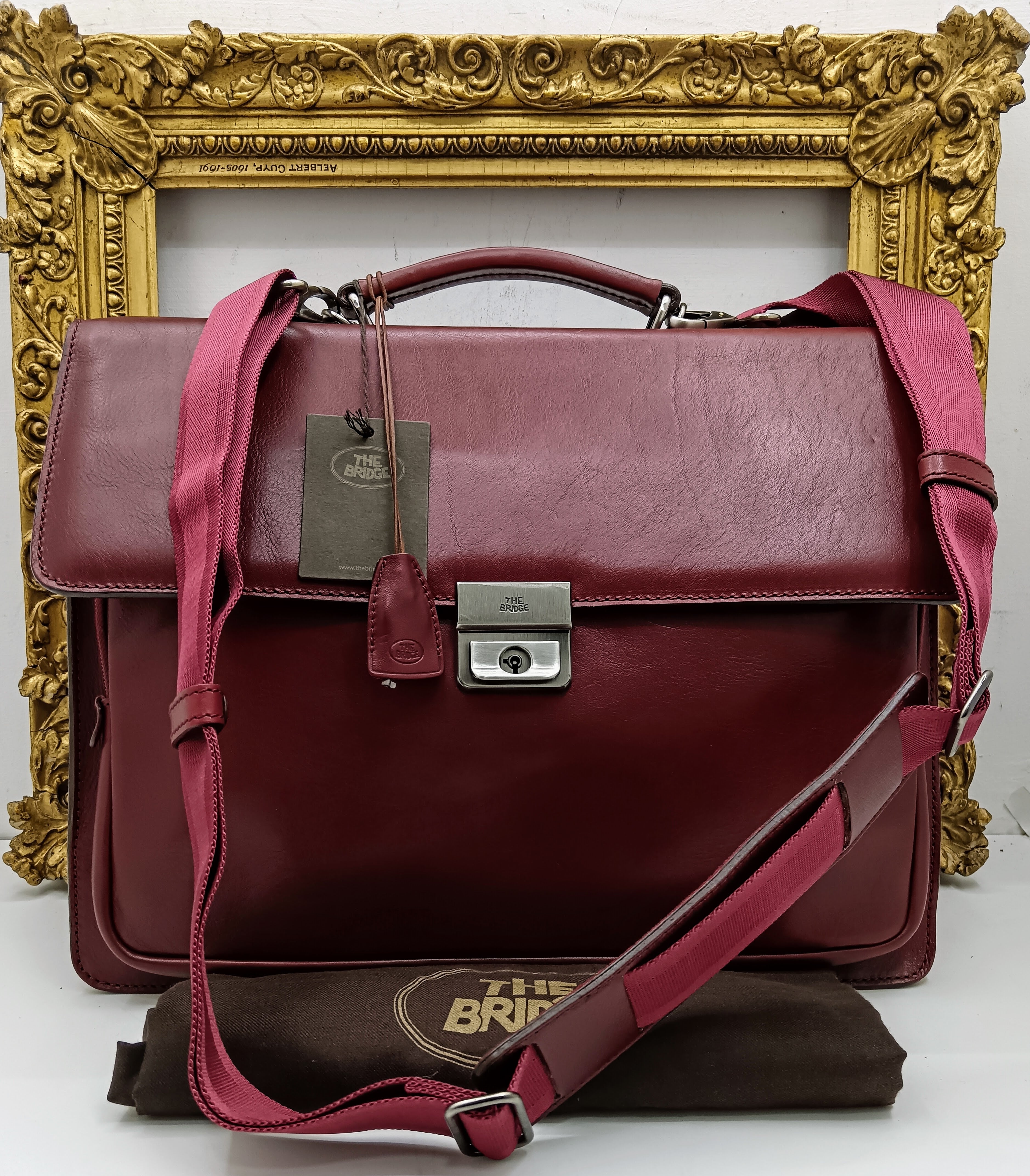 The Bridge – Cartella Pelle Bordeaux Portabilità Zaino Nuova
