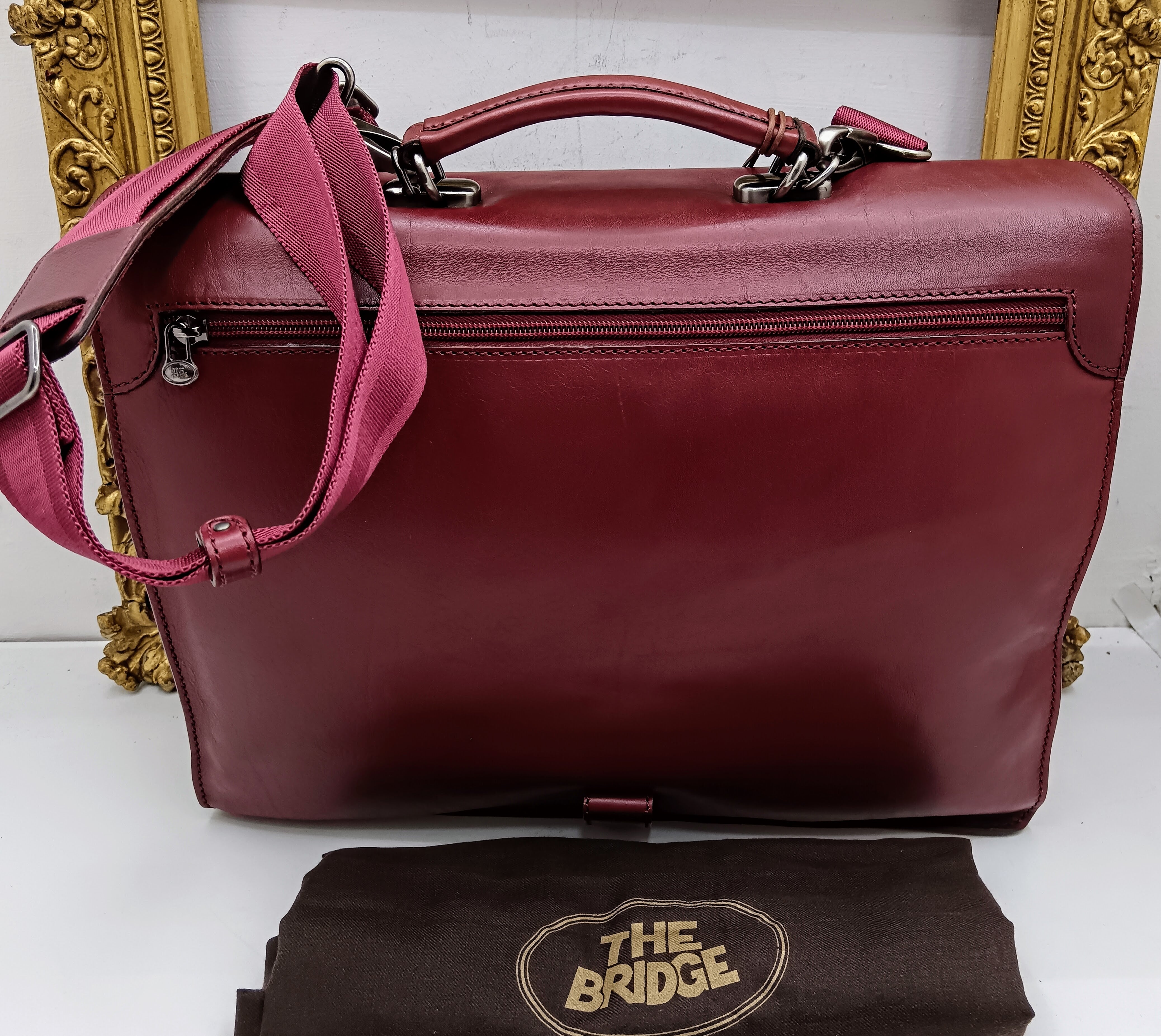 The Bridge – Cartella Pelle Bordeaux Portabilità Zaino Nuova