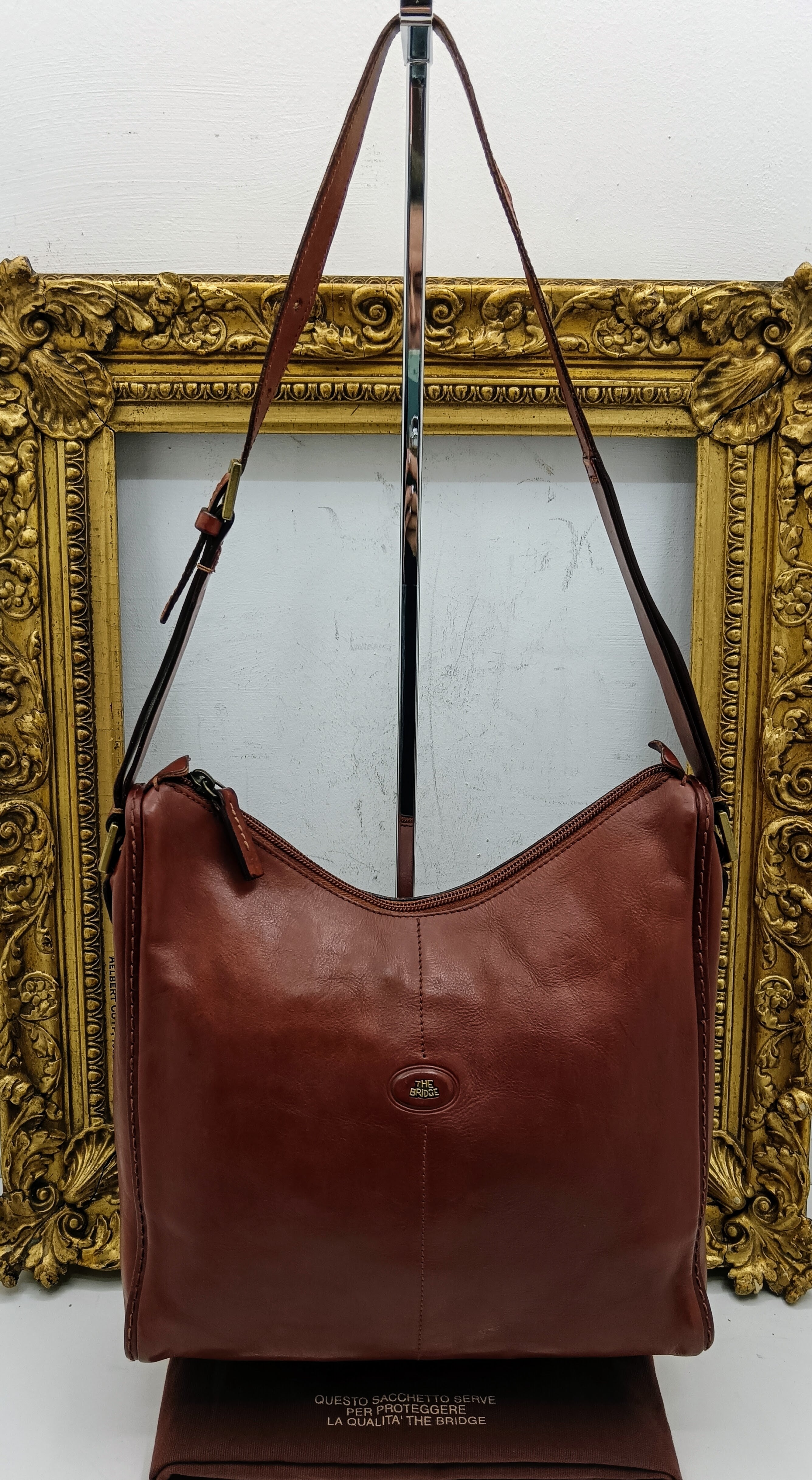 The Bridge – Tote Bag Hobo a Spalla Linea Story Pelle Marrone