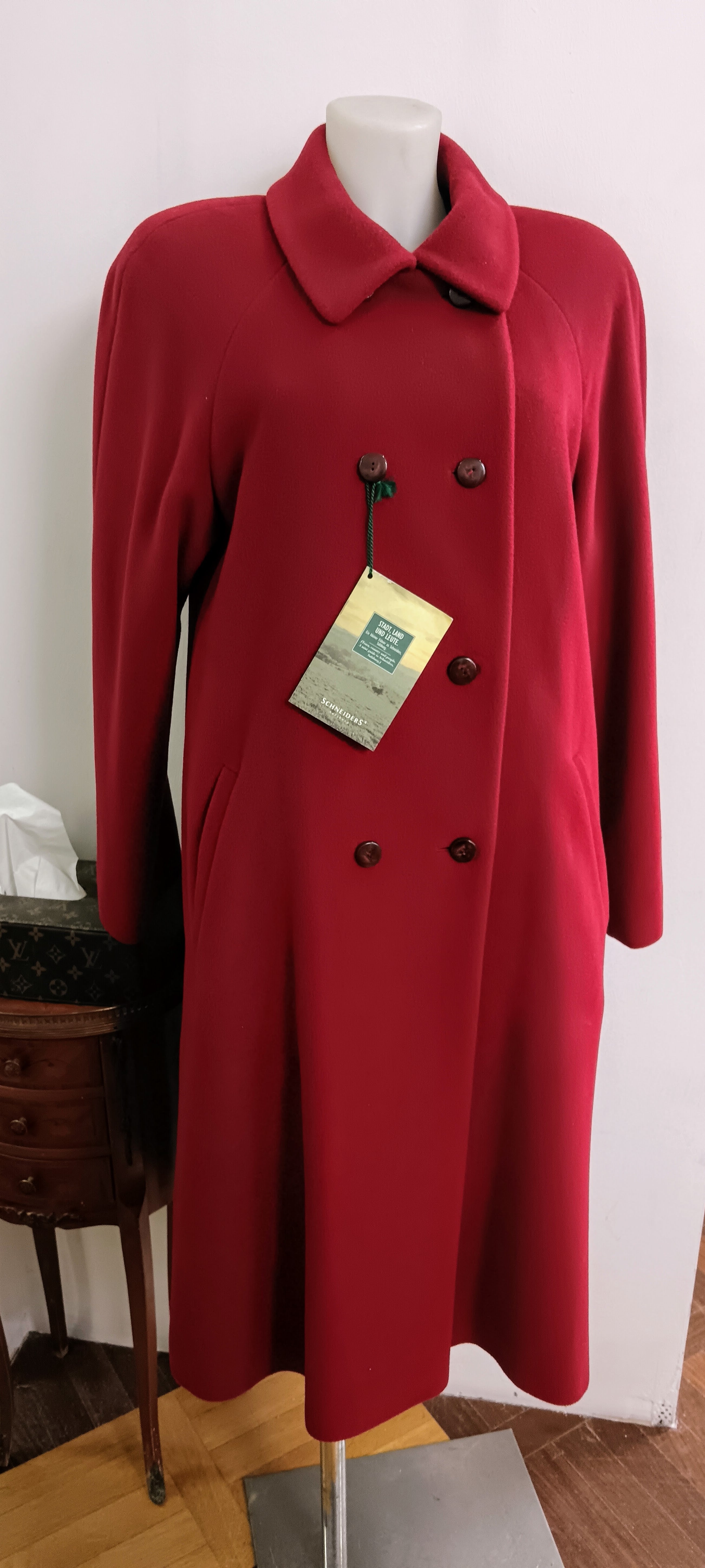 Schneider – Cappotto Donna Doppiopetto Lana Bordeaux