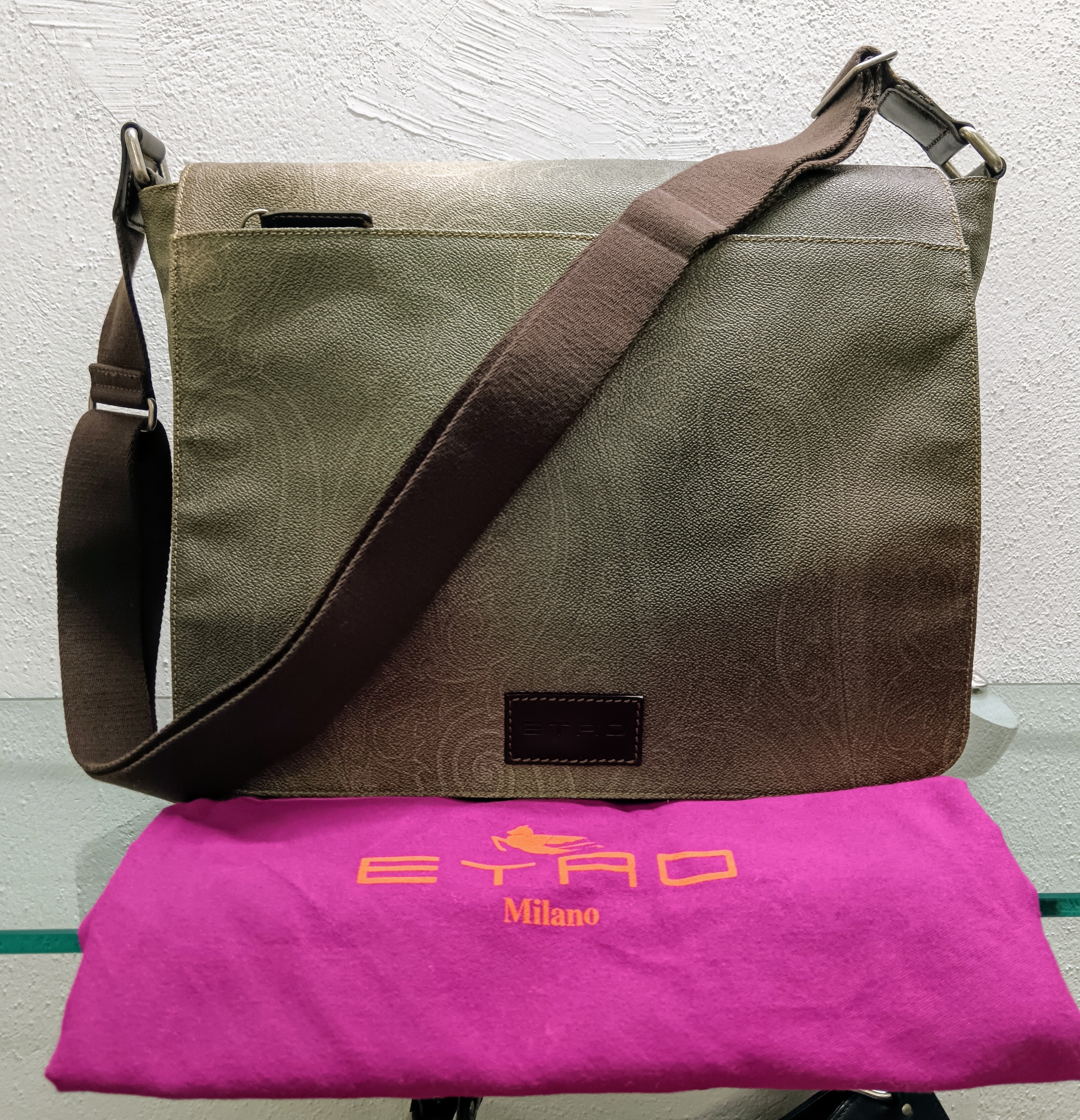Etro - Cartella Messenger Postina a Tracolla in Paisley Jacquard Nuova
