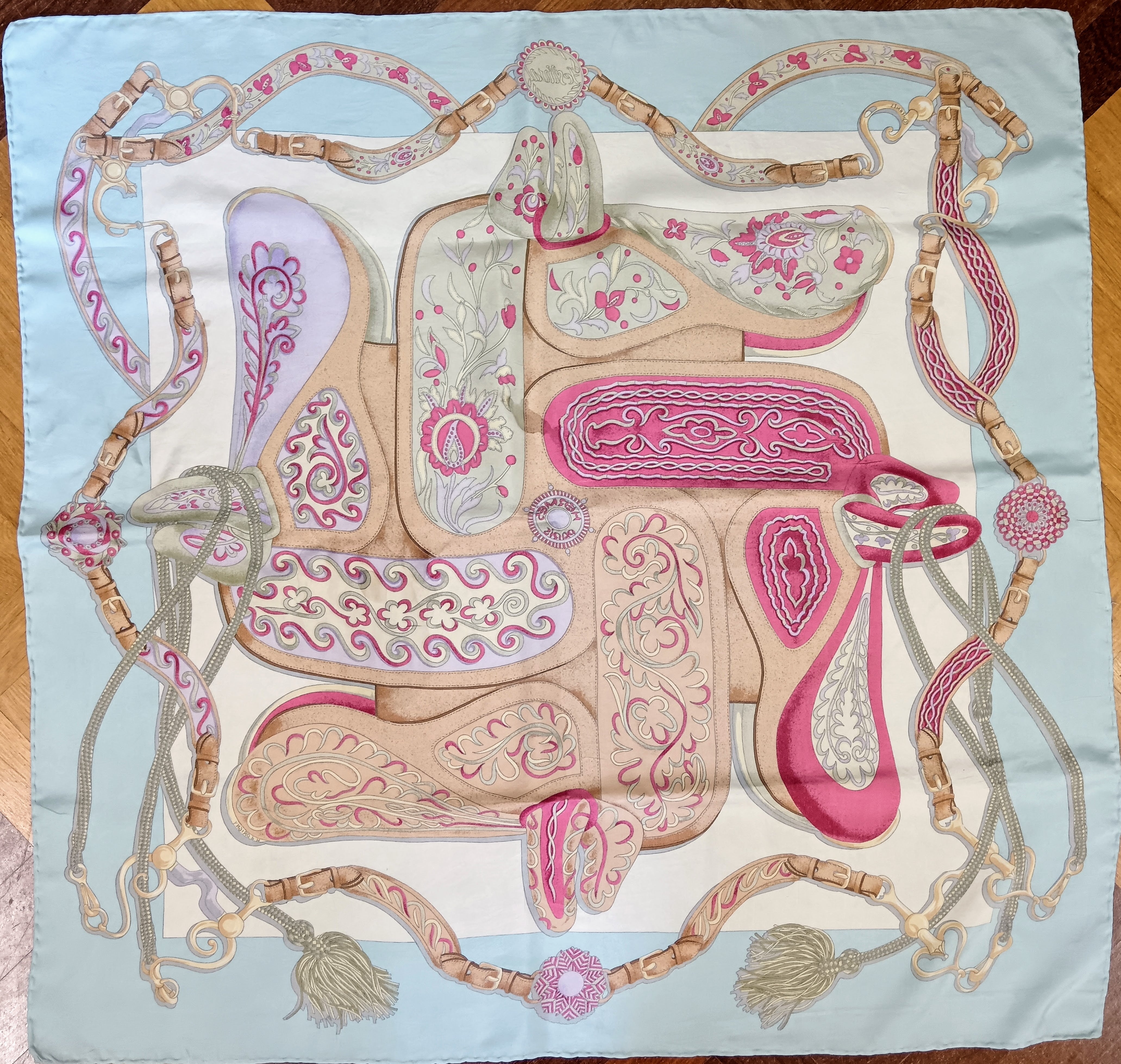Hermès - Foulard Carré in Seta  “Festival des Amazones” – Henri d’Origny 1992