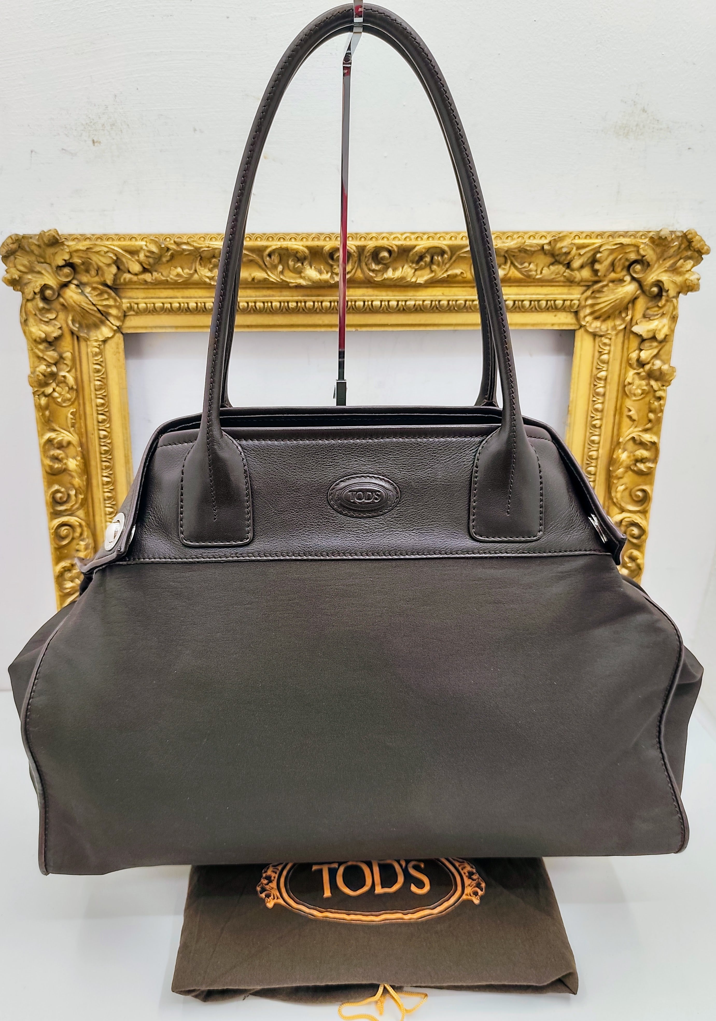 Tod’s – Borsa Shopper Grande Tessuto Tecnico e Pelle