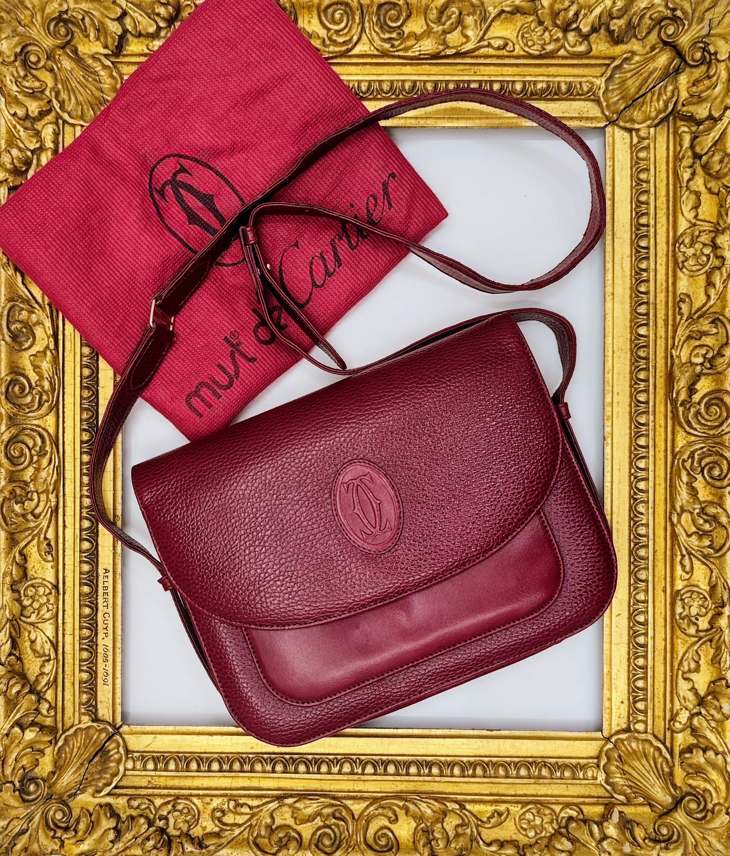 Cartier – Camera Bag 3 Soffietti Postina Tracolla Pelle Vintage