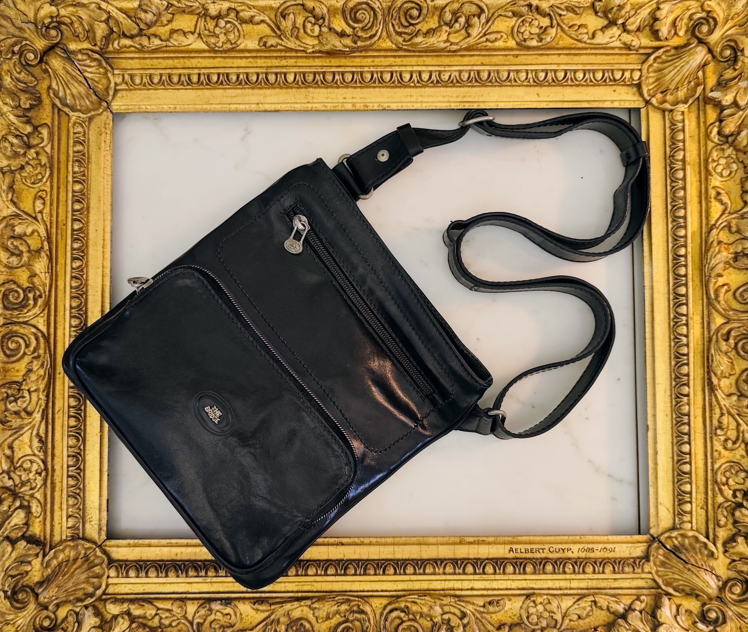 The Bridge – Borsello Linea Story Unisex in Pelle Nera