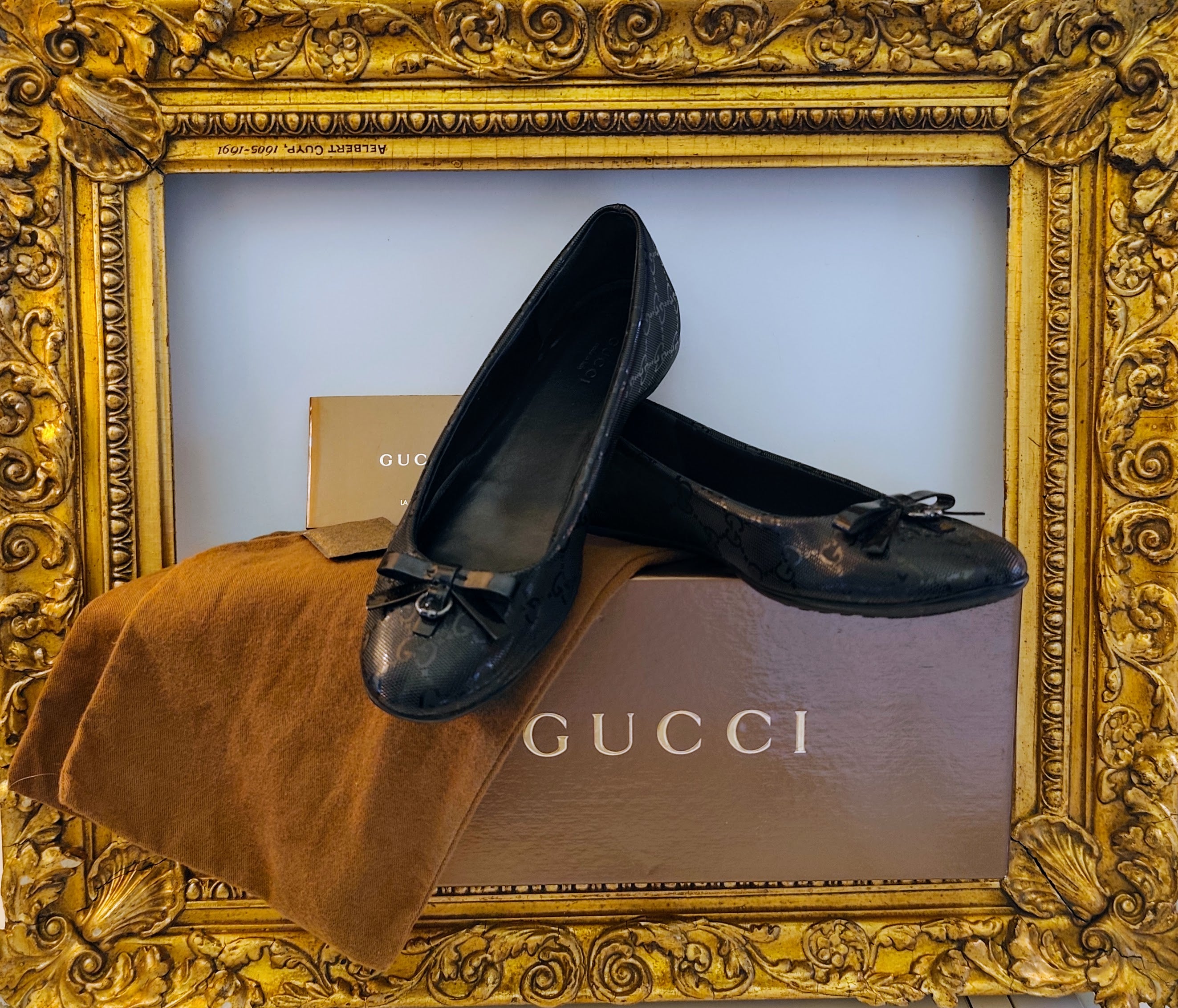 Gucci – Ballerine in Canvas Nero Guccissimo