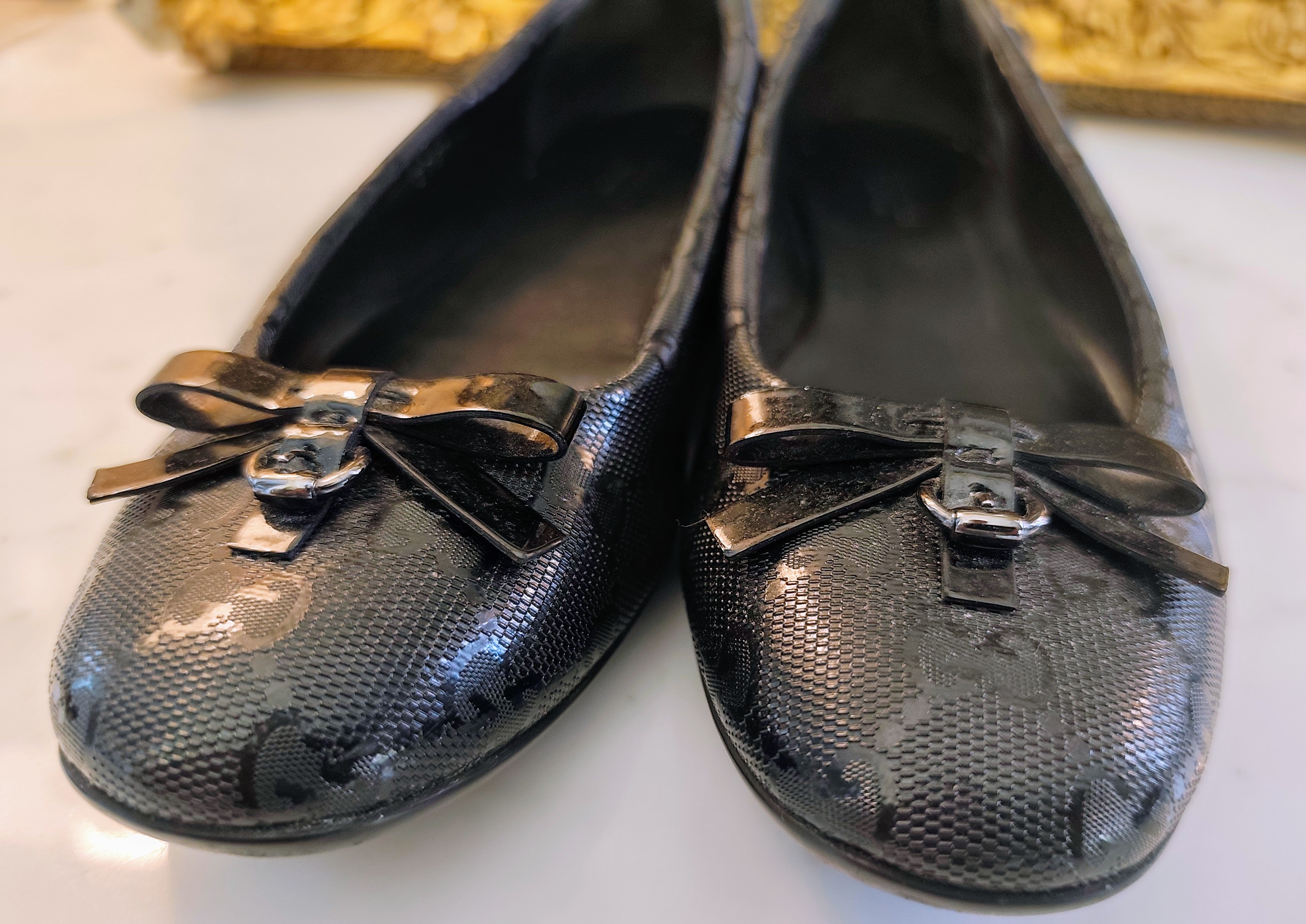 Gucci – Ballerine in Canvas Nero Guccissimo
