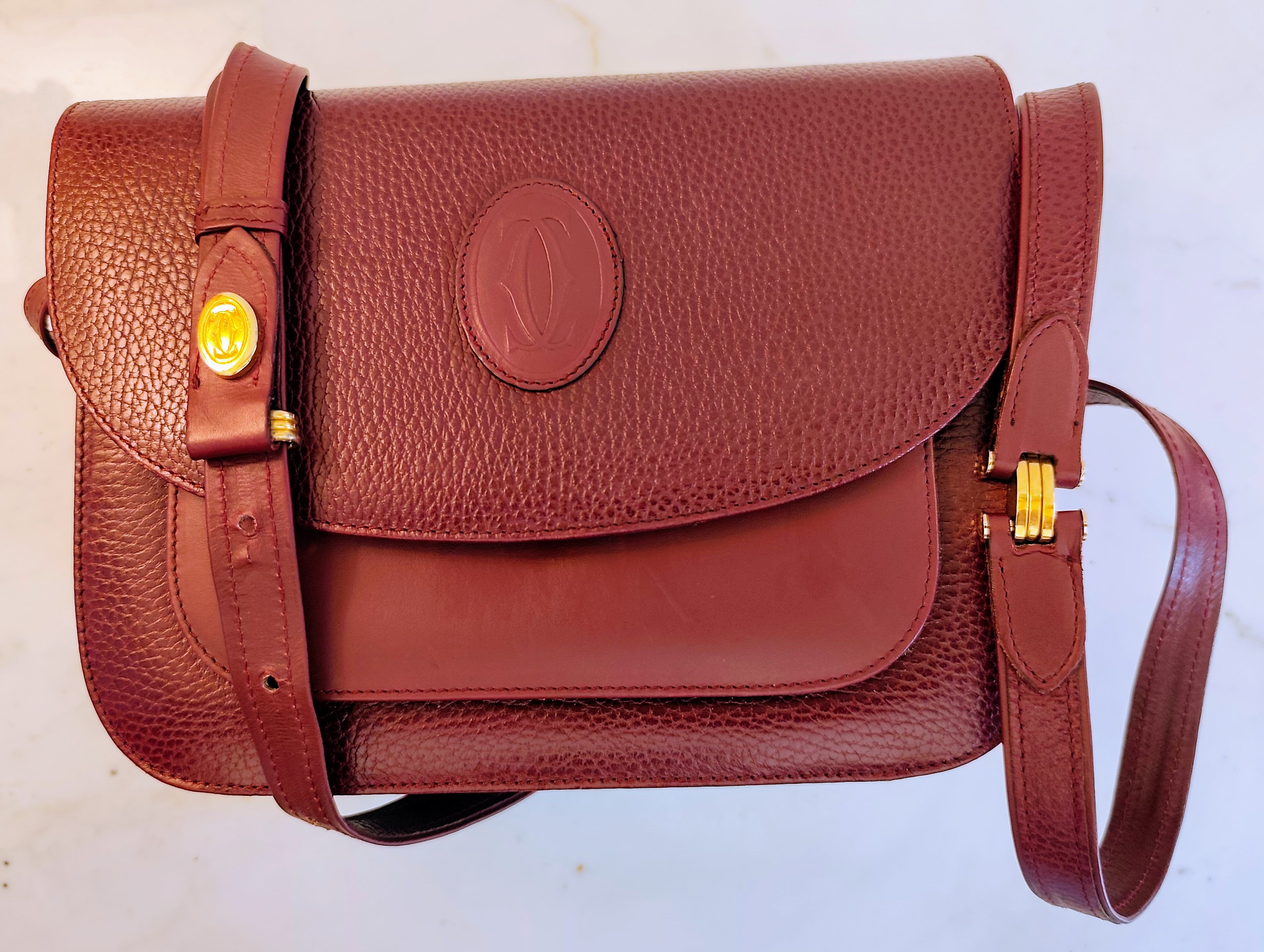 Cartier – Borsa Camera Bag a Tracolla in Pelle Vintage