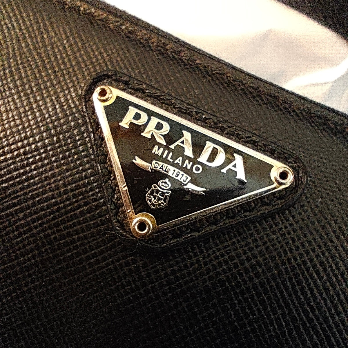Prada - Portafoglio Continental Lux Pelle Saffiano Nera Logo Triangolo